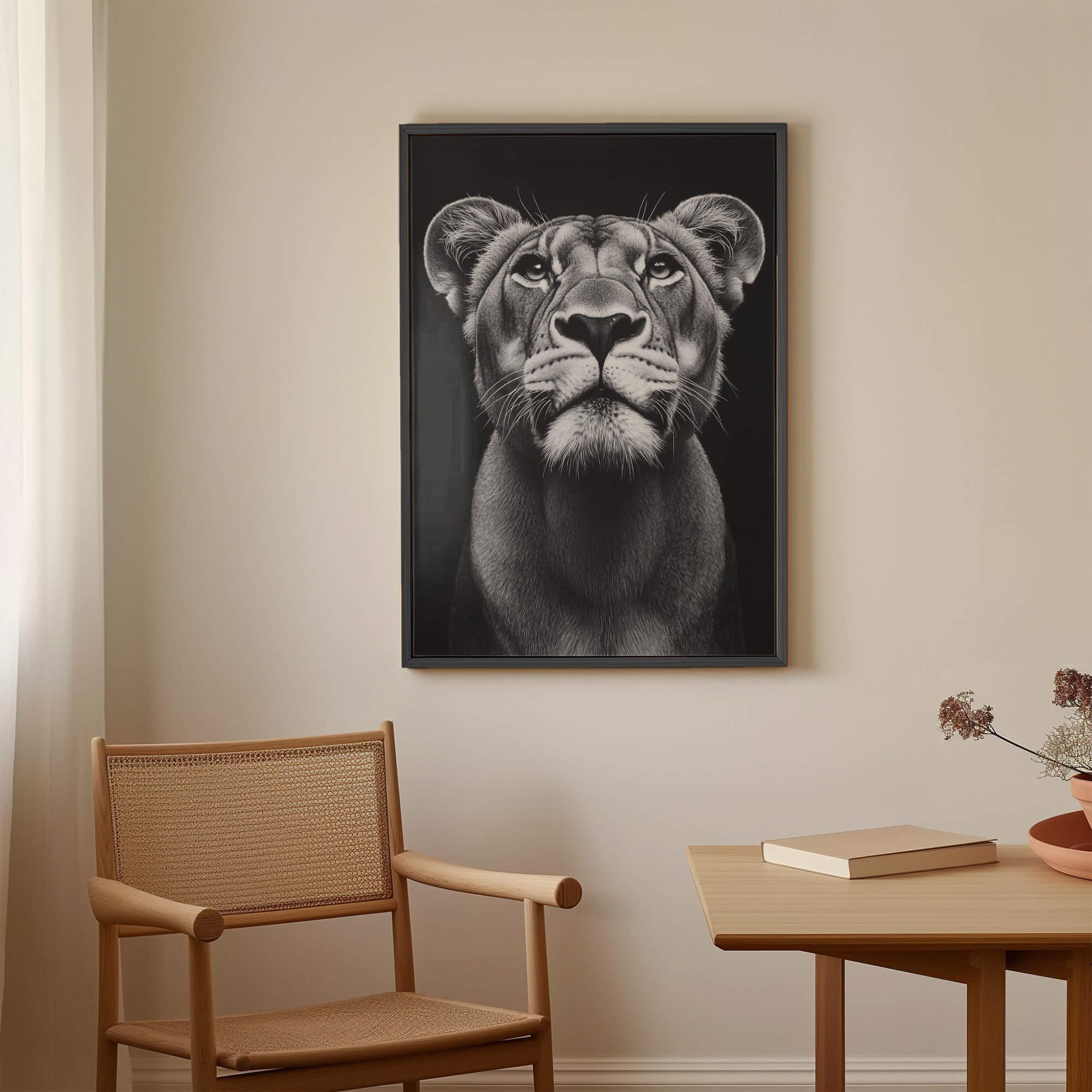 Lioness Looking Up Canvas Print Canvas Art Wildfrog Art