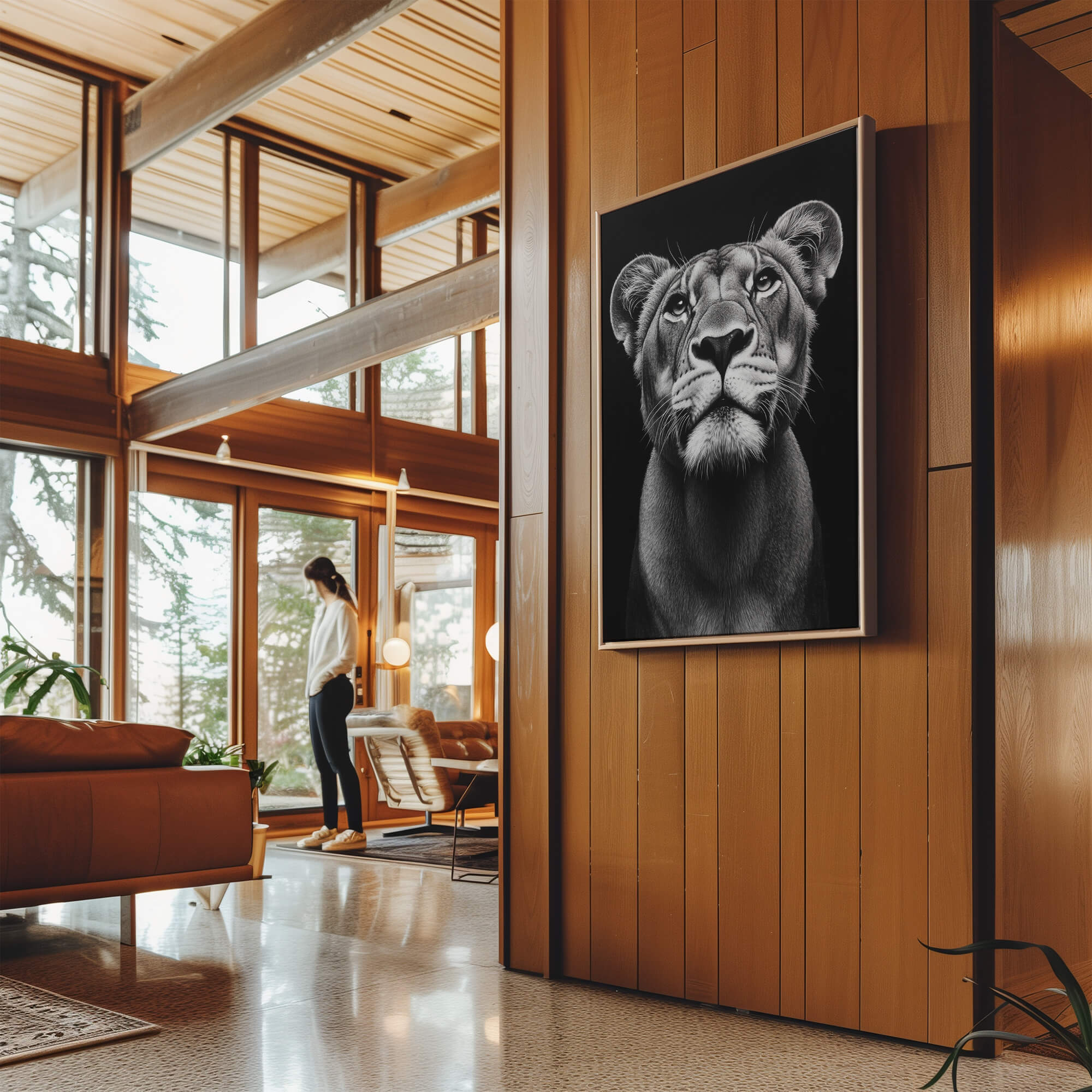 Lioness Looking Up Canvas Print Canvas Art Wildfrog Art