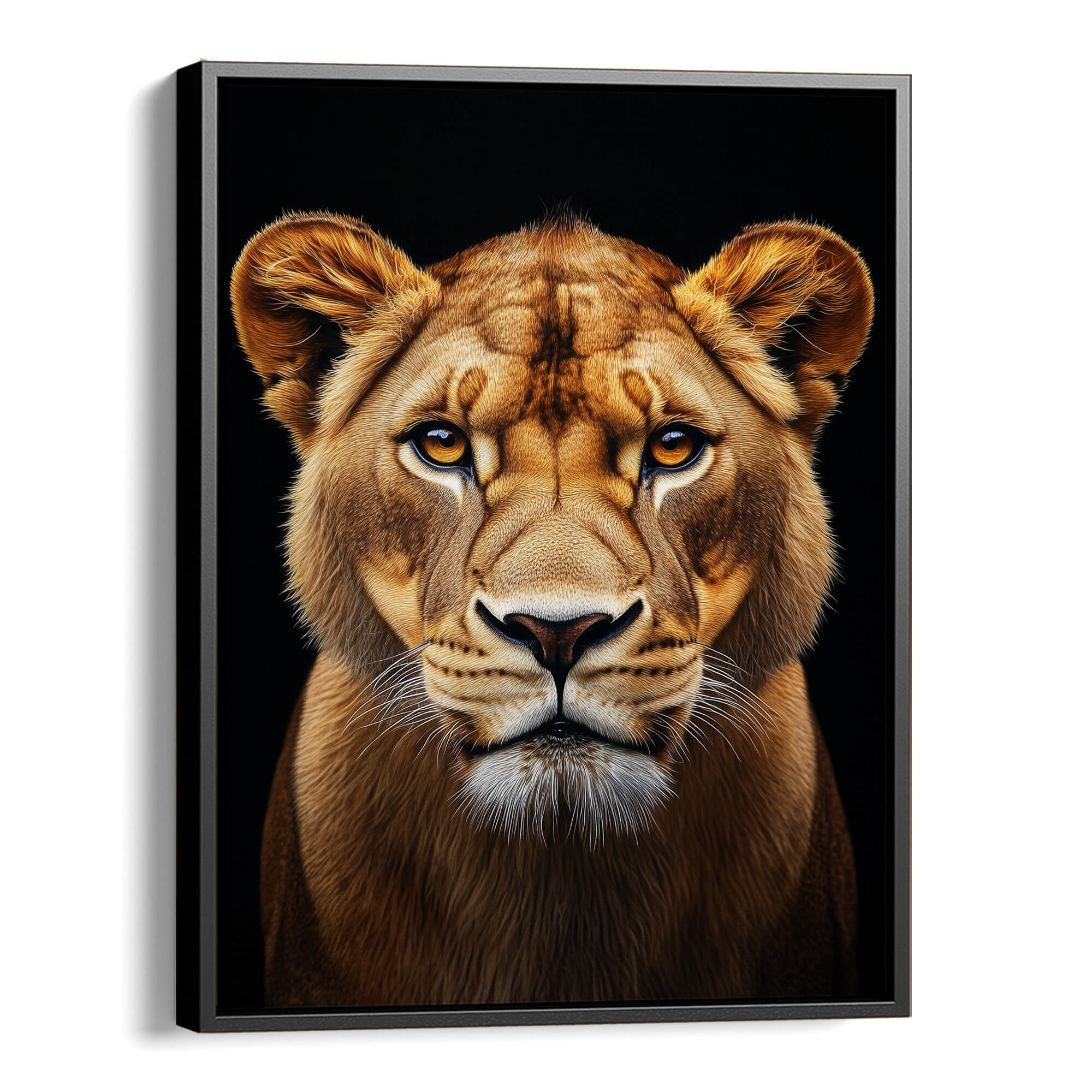Lioness Portrait Amber Eyes Canvas Print Canvas Art Wildfrog Art