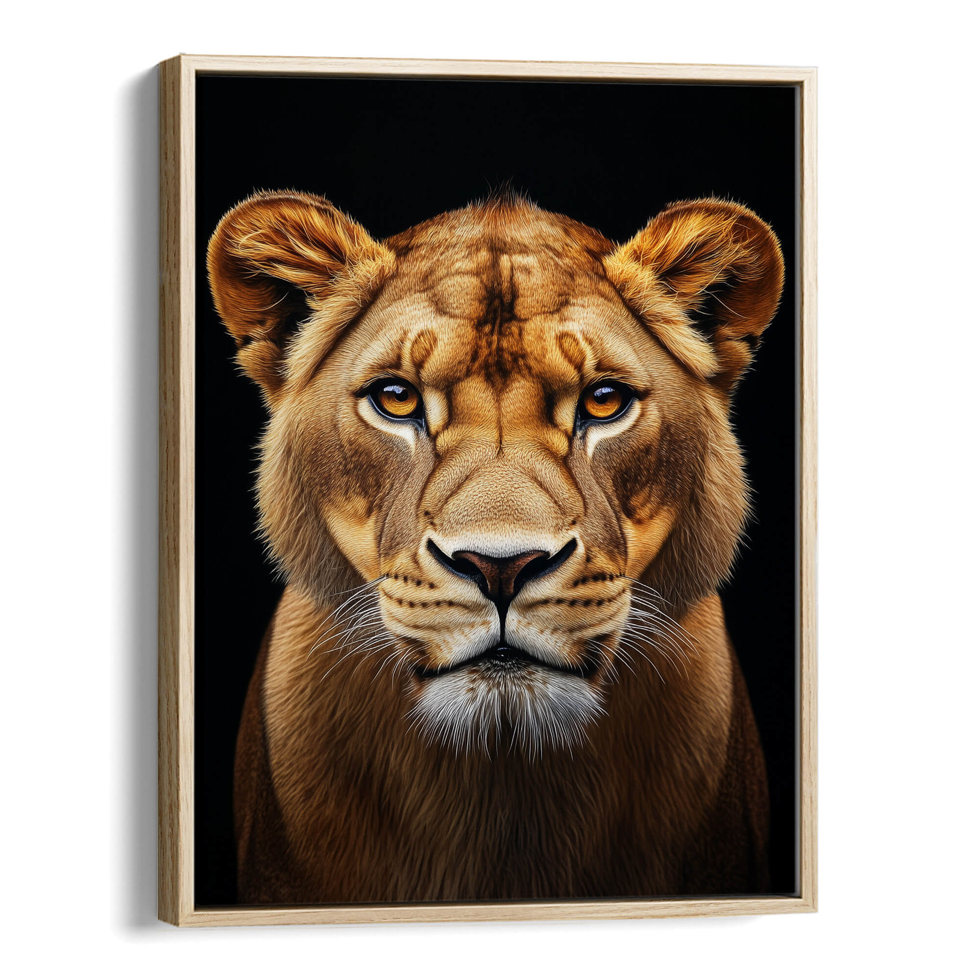 Lioness Portrait Amber Eyes Canvas Print Canvas Art Wildfrog Art