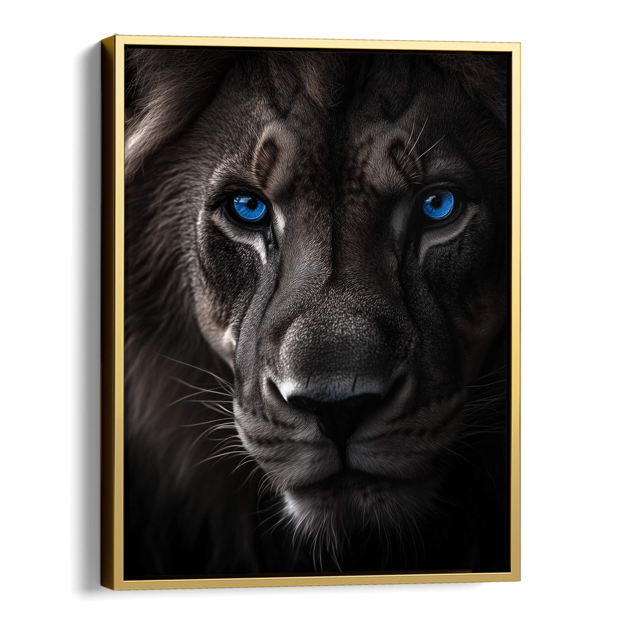 Lion with Golden Mane Canvas Print Canvas Art Wildfrog Art