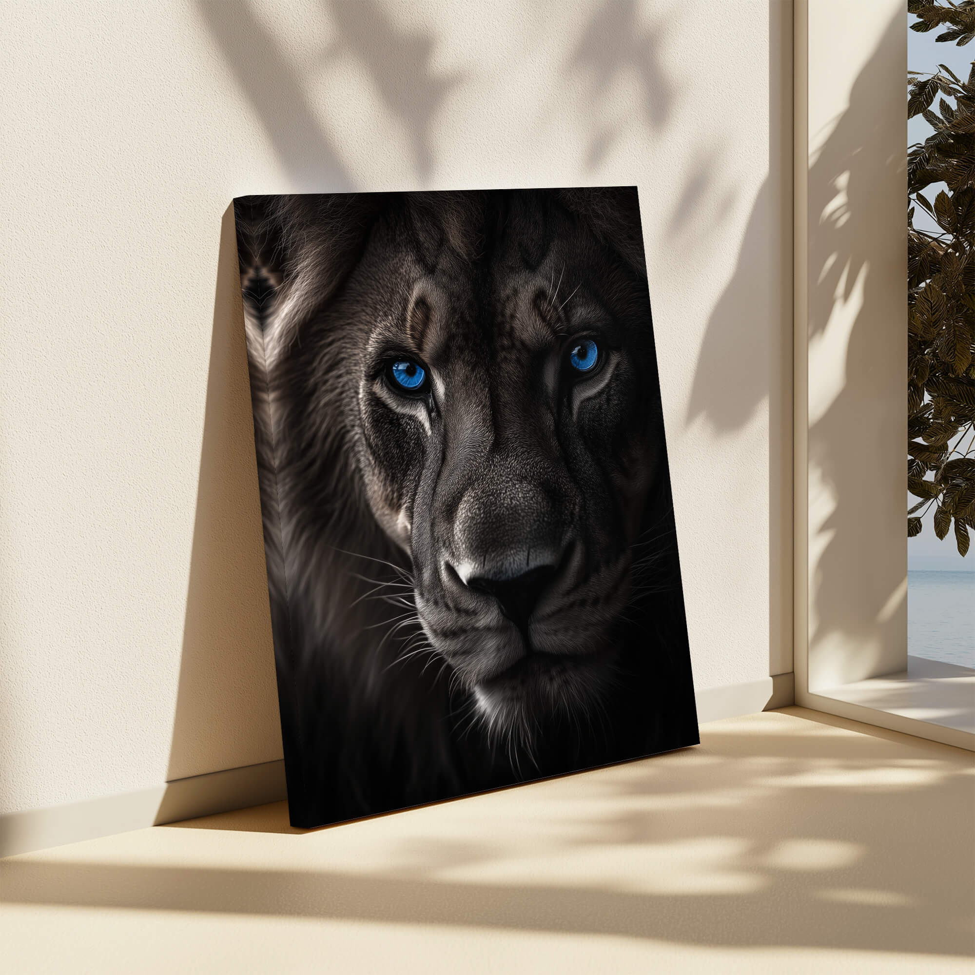 Lion with Golden Mane Canvas Print Canvas Art Wildfrog Art