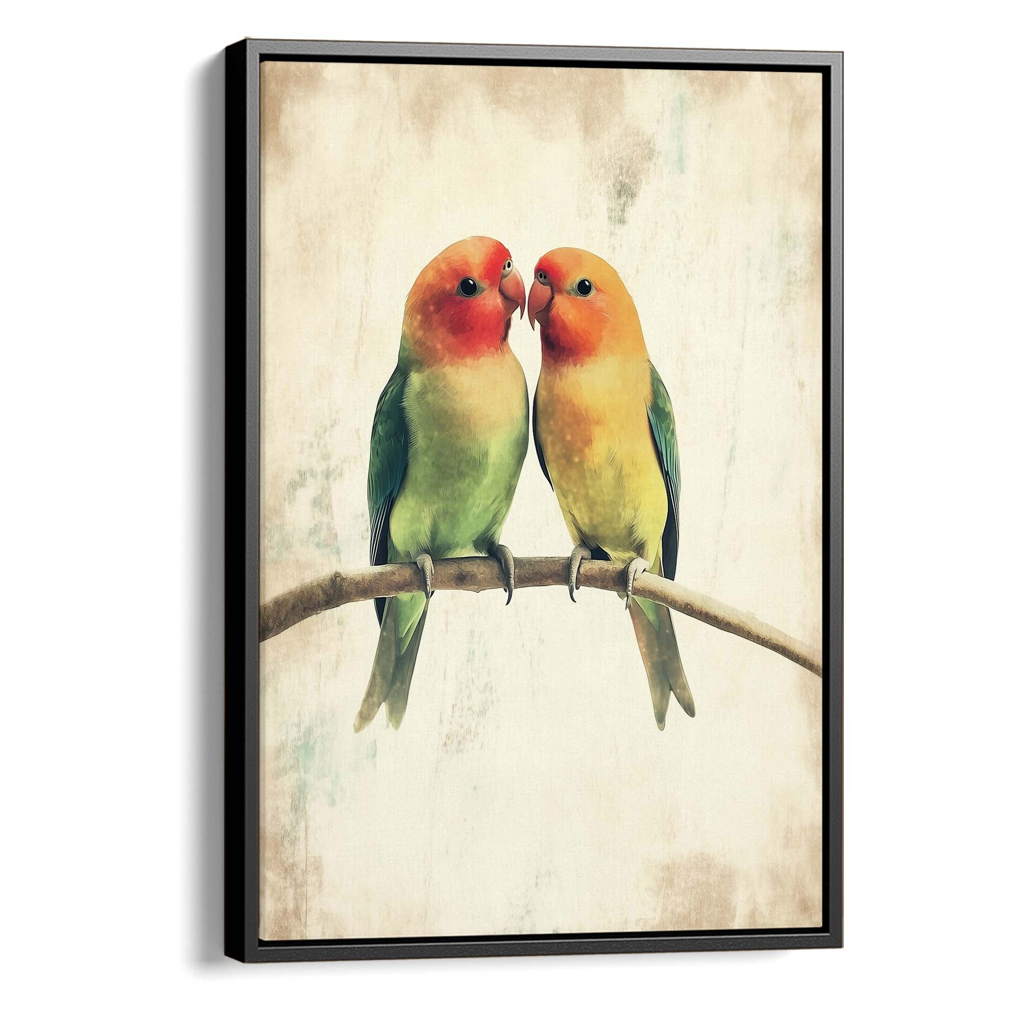 Lovebird Together Canvas Print