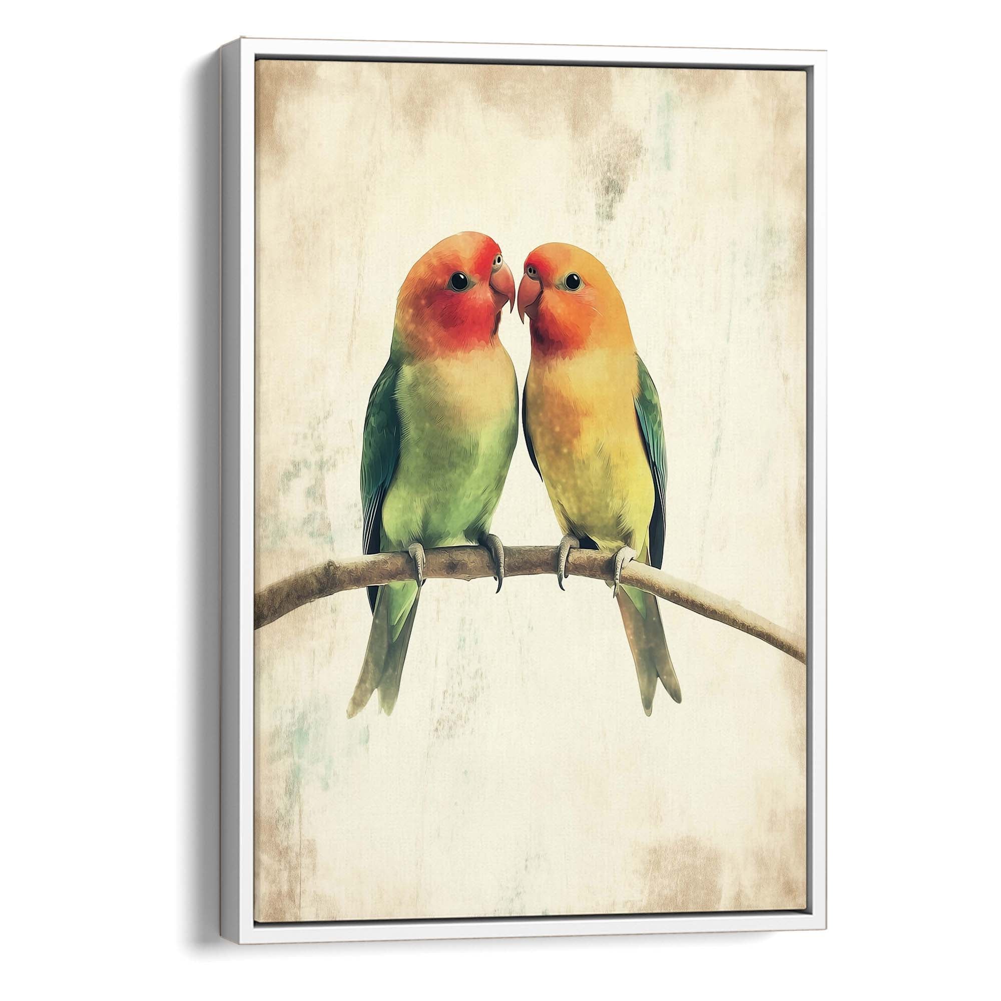 Lovebird Together Canvas Print