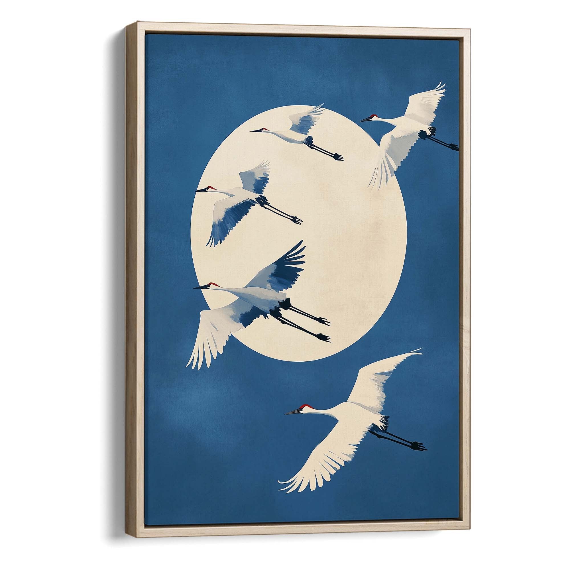 Midnight Cranes Canvas Print