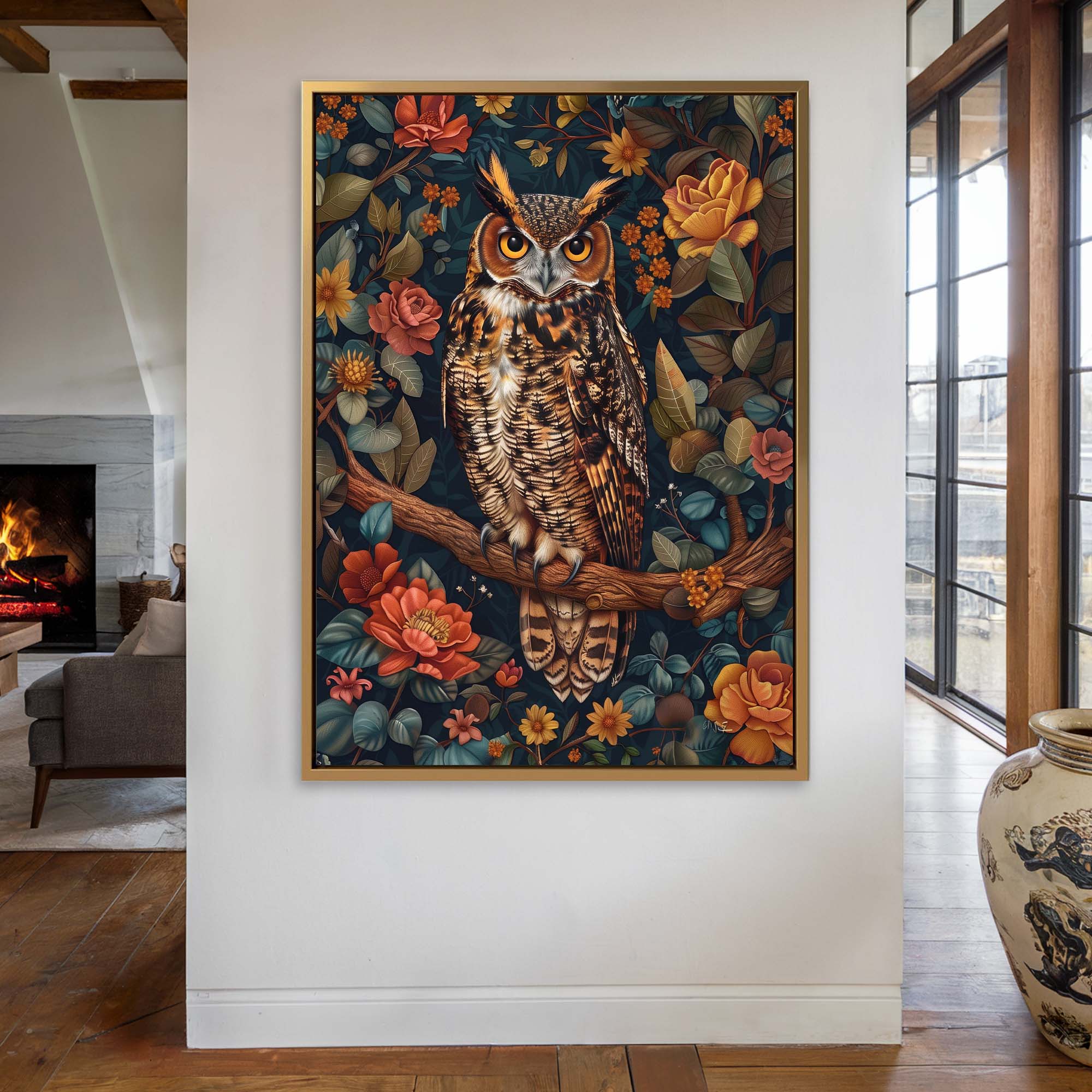 Midsummer Owl Canvas Print