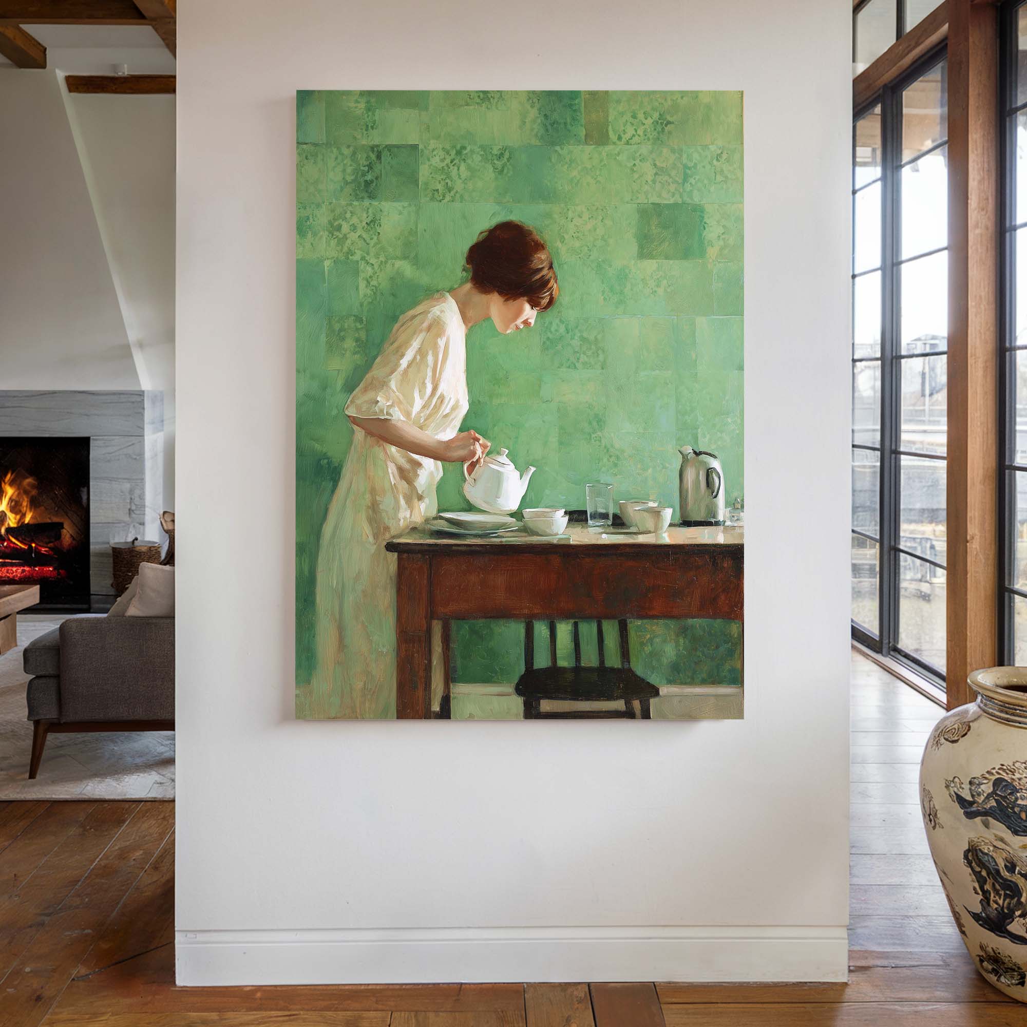 Morning Tea Ritual Canvas Print