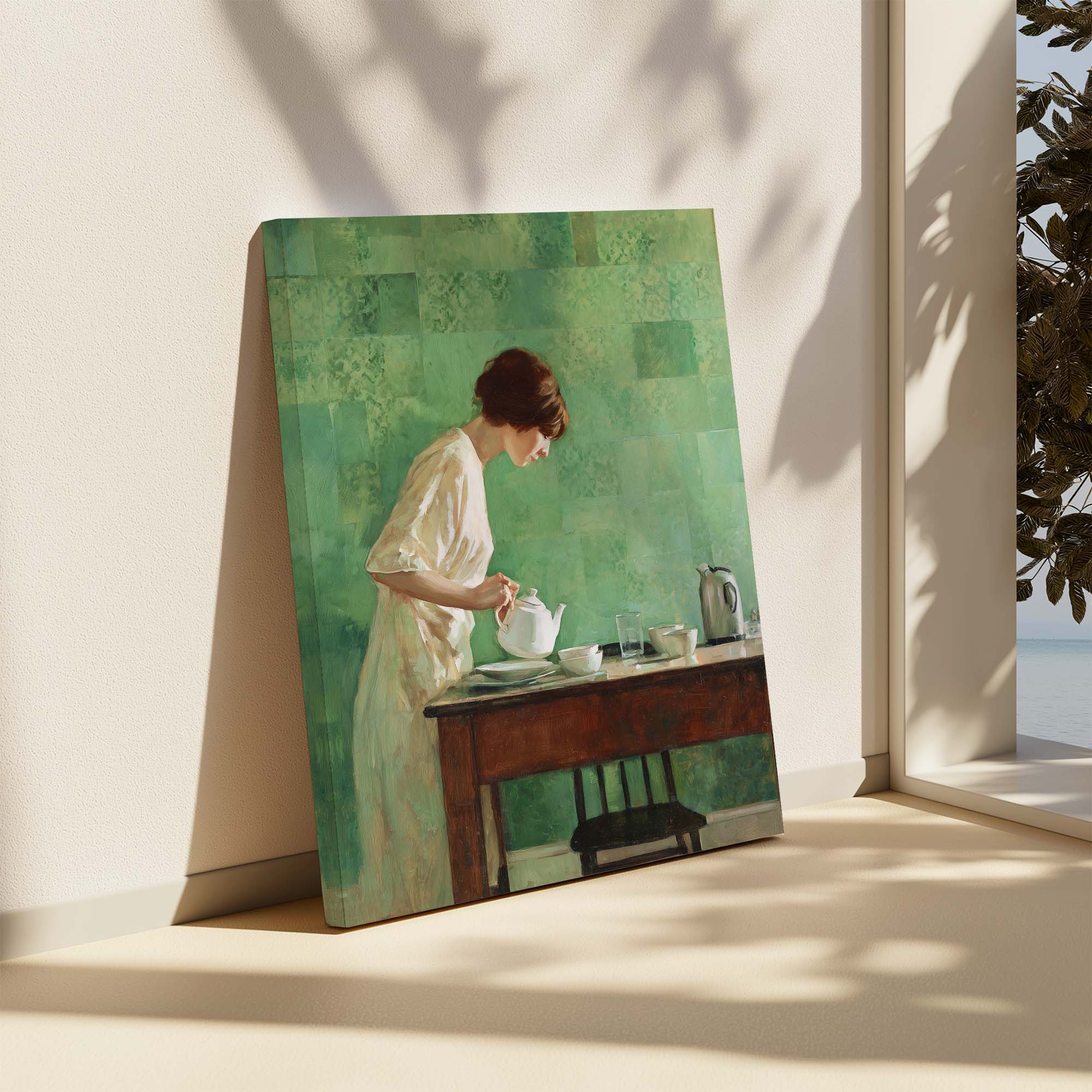 Morning Tea Ritual Canvas Print