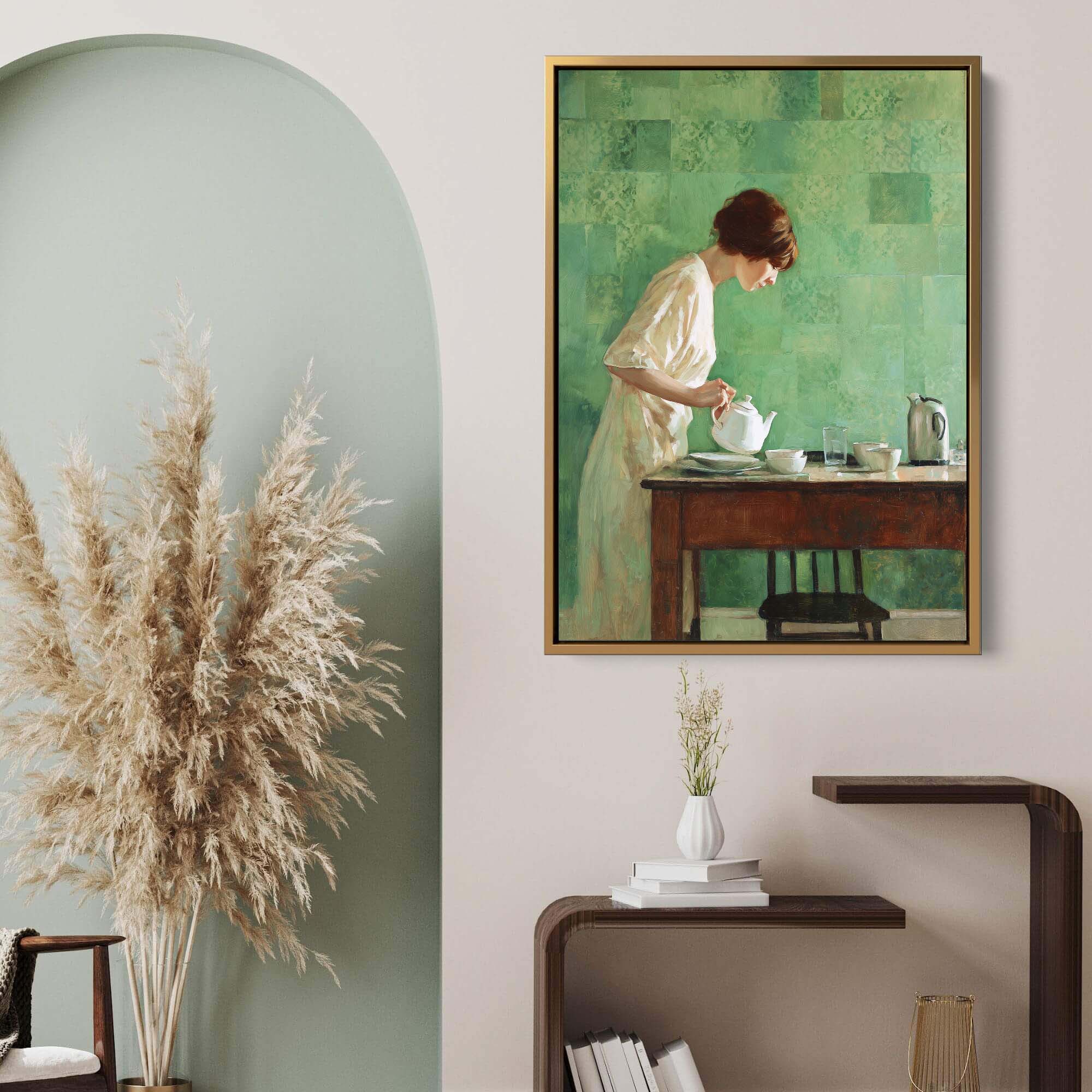 Morning Tea Ritual Canvas Print