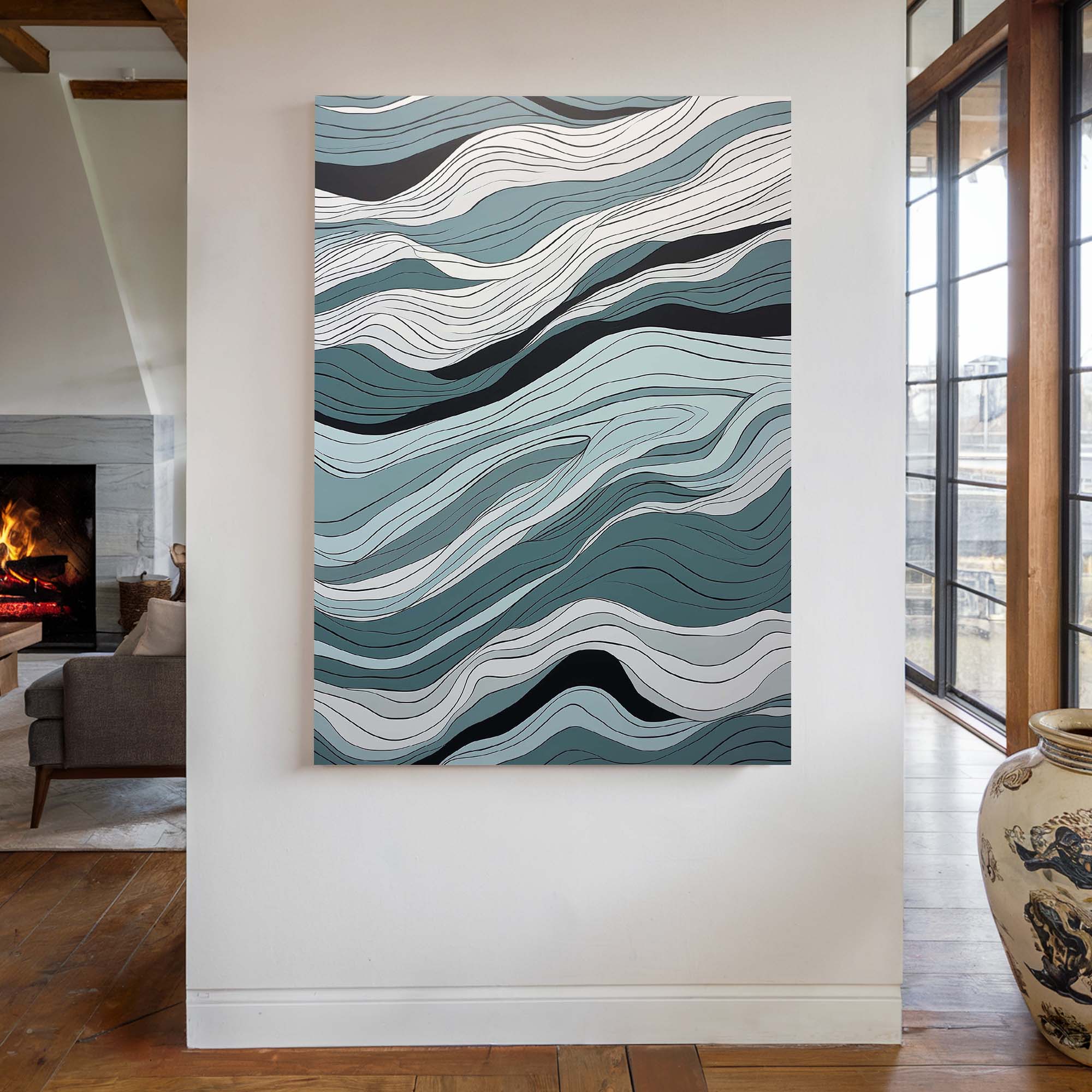 Ocean Currents Waveform Canvas Print