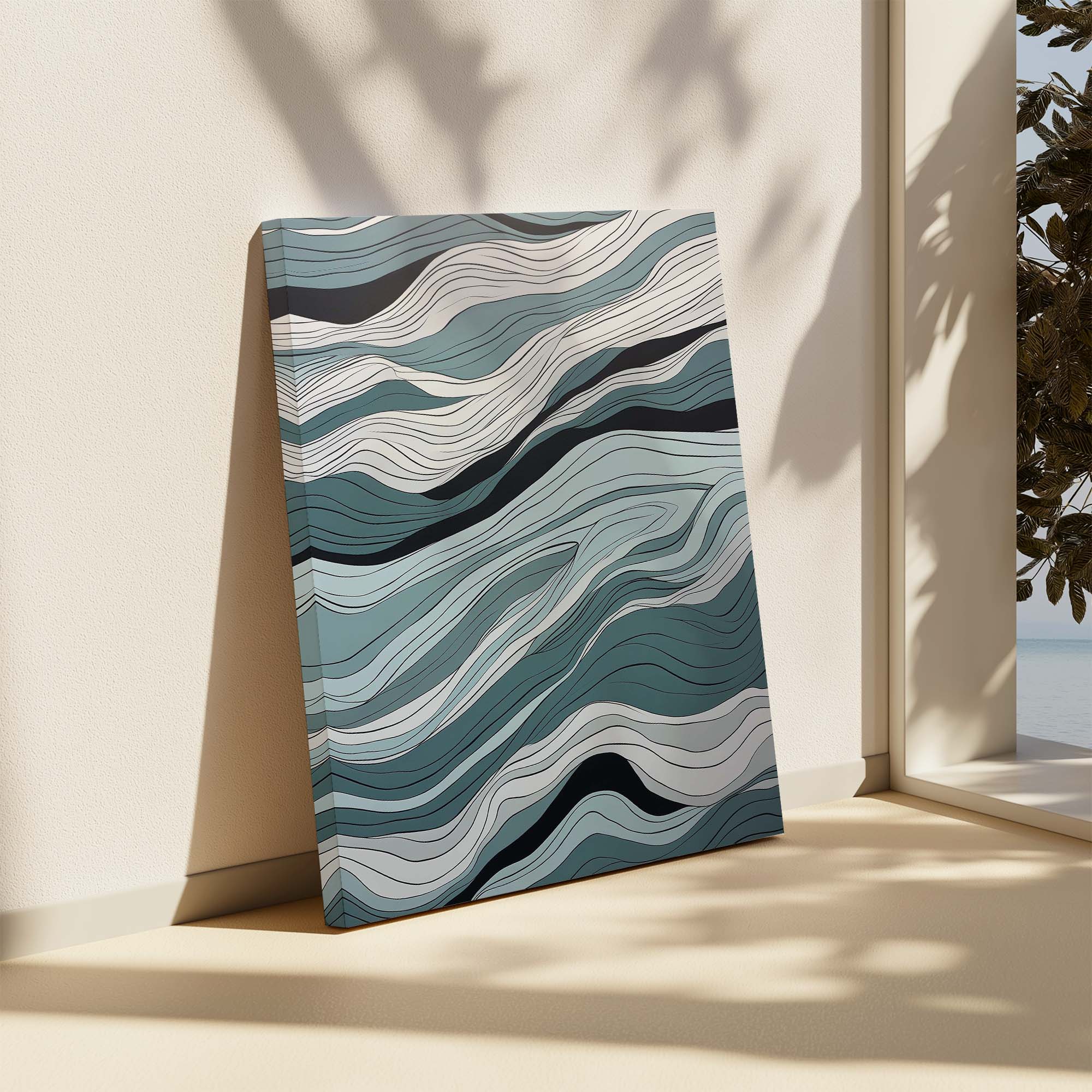 Ocean Currents Waveform Canvas Print