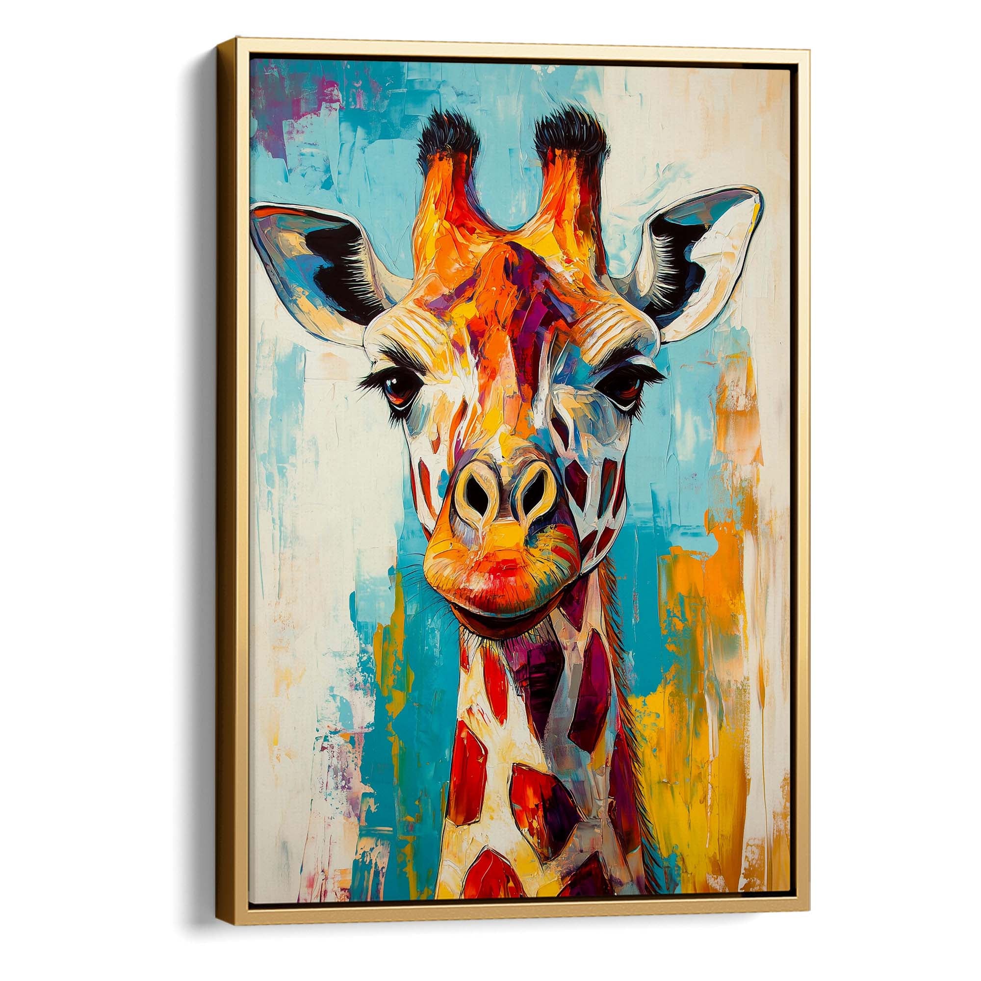 Painted Giraffe Canvas Print Canvas Art Wildfrog Art