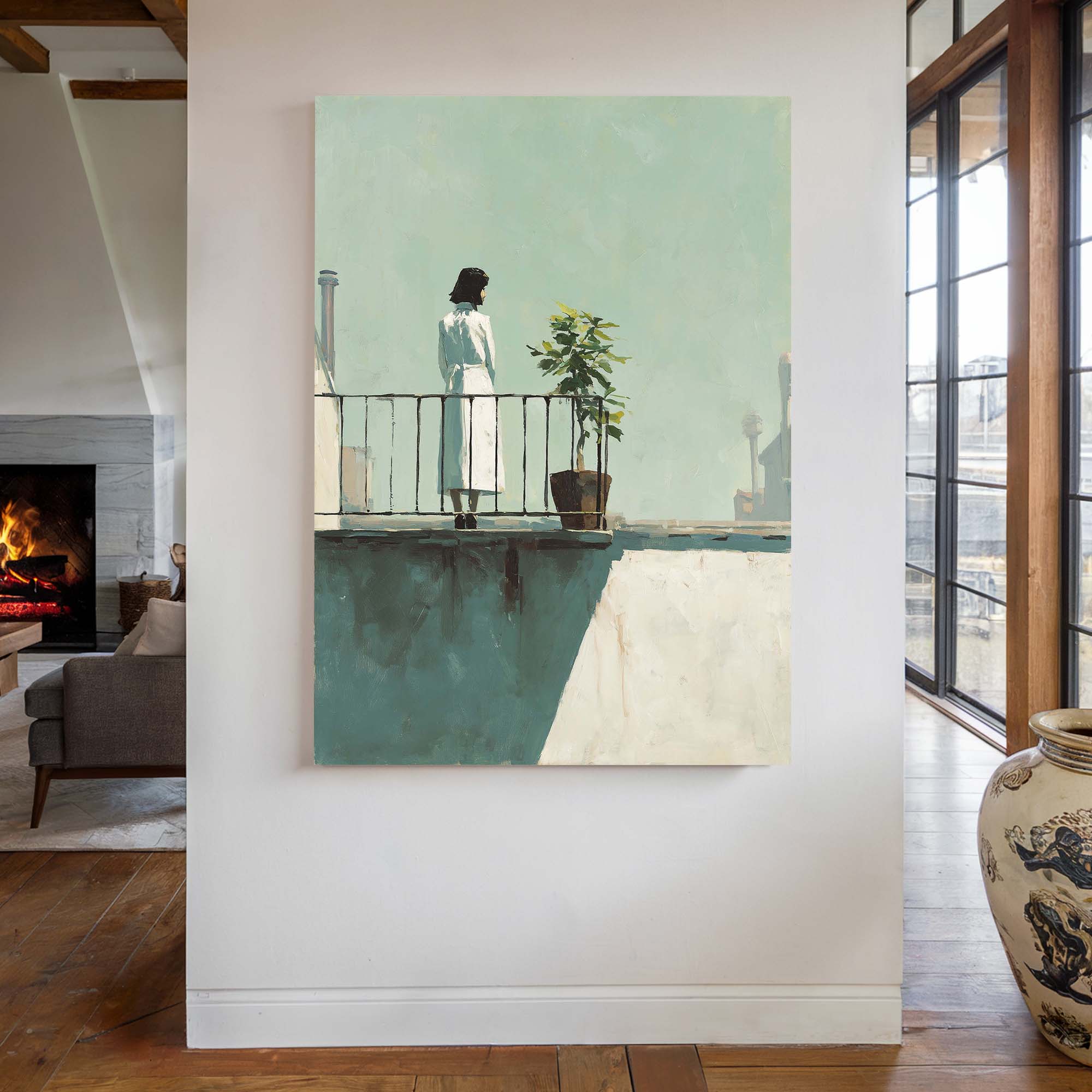 Pale Sky and Shadows Canvas Print Canvas Art Wildfrog Art