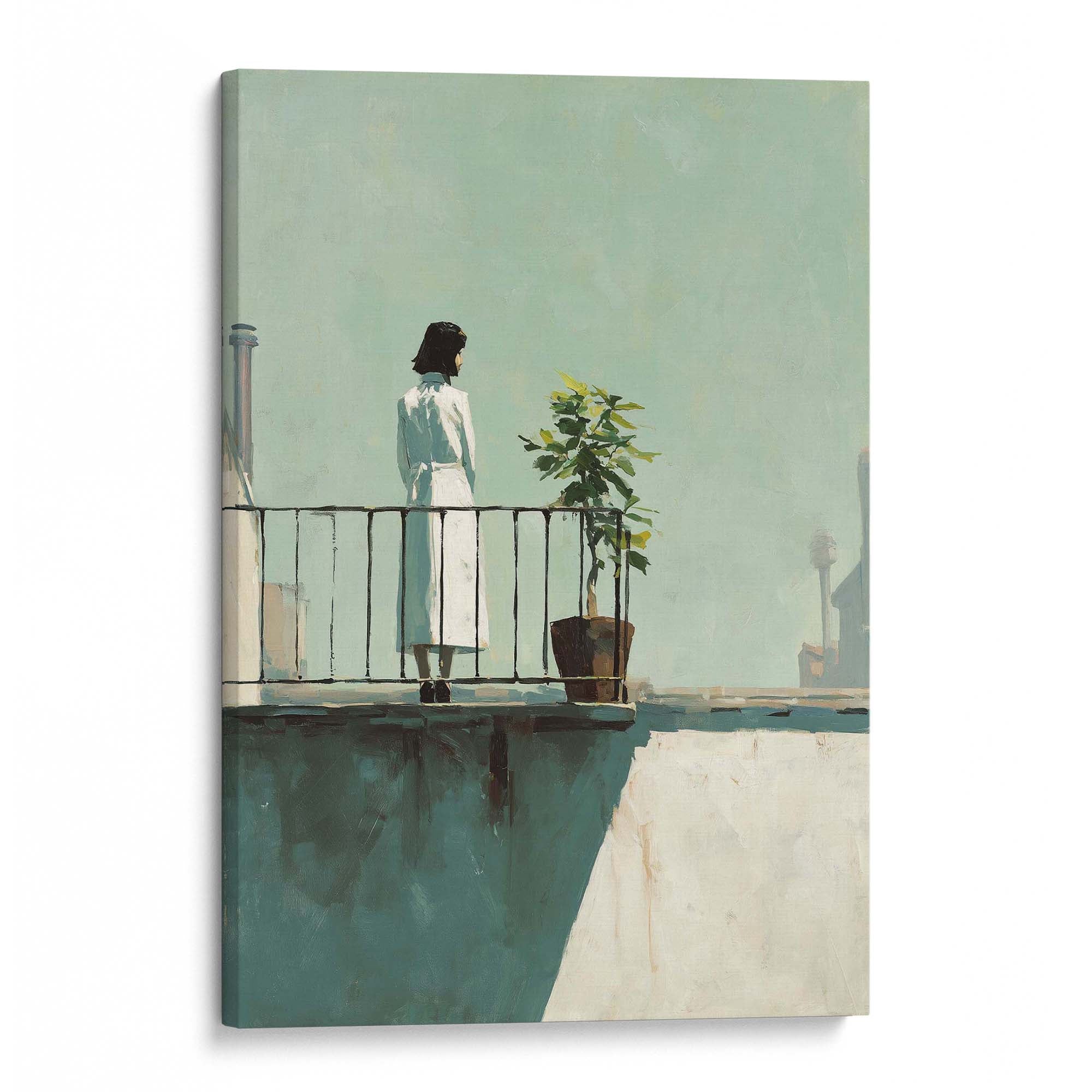 Pale Sky and Shadows Canvas Print Canvas Art Wildfrog Art