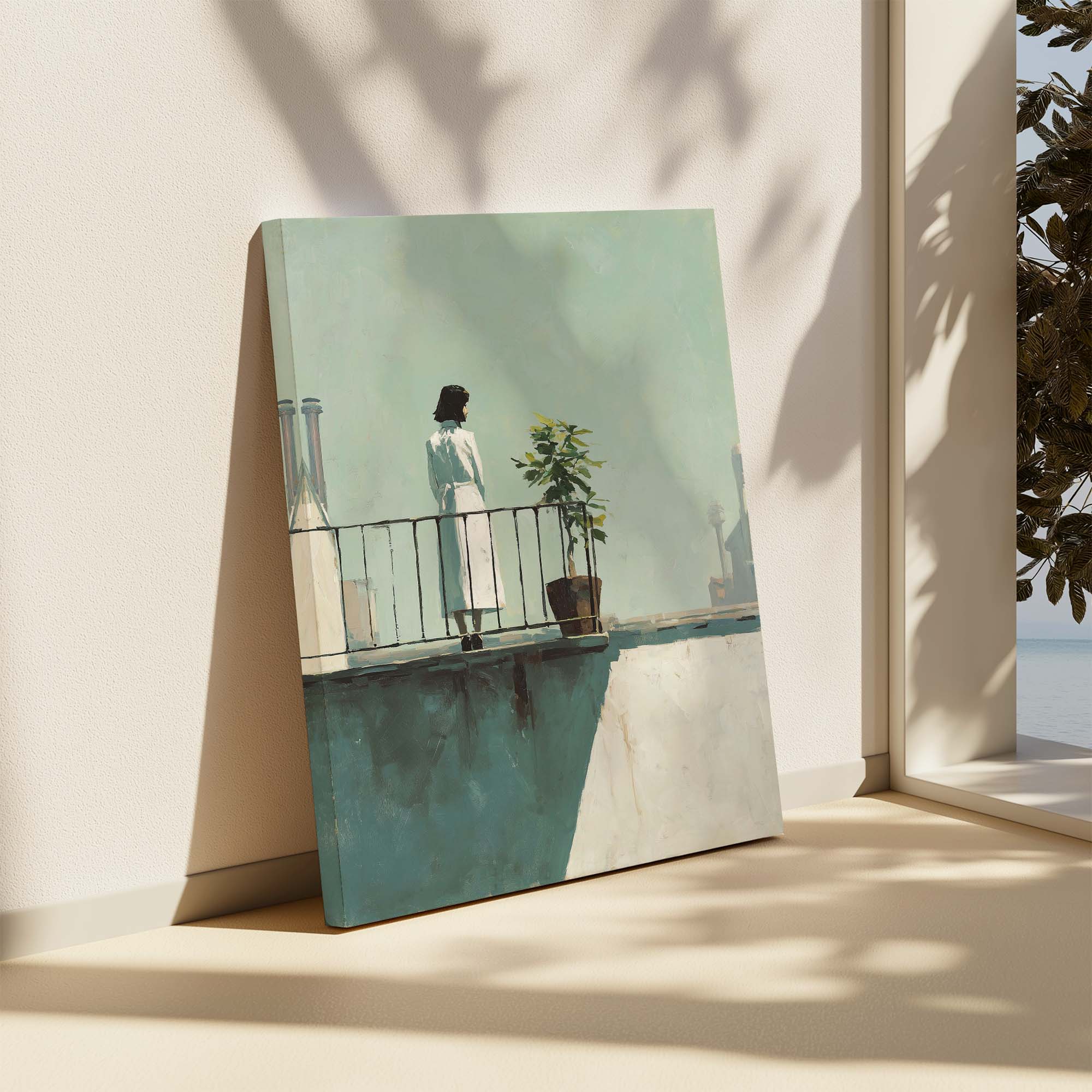 Pale Sky and Shadows Canvas Print Canvas Art Wildfrog Art