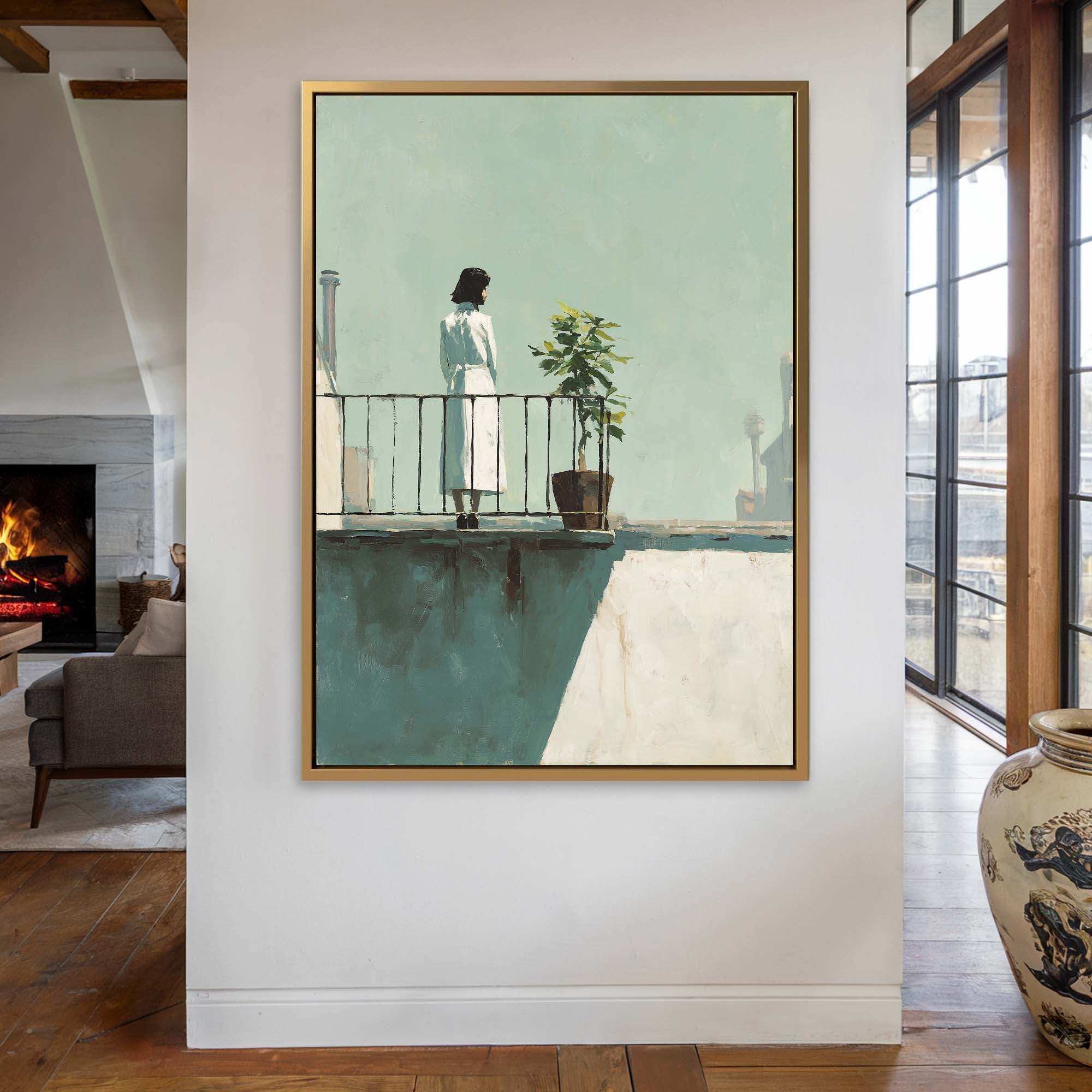 Pale Sky and Shadows Canvas Print Canvas Art Wildfrog Art