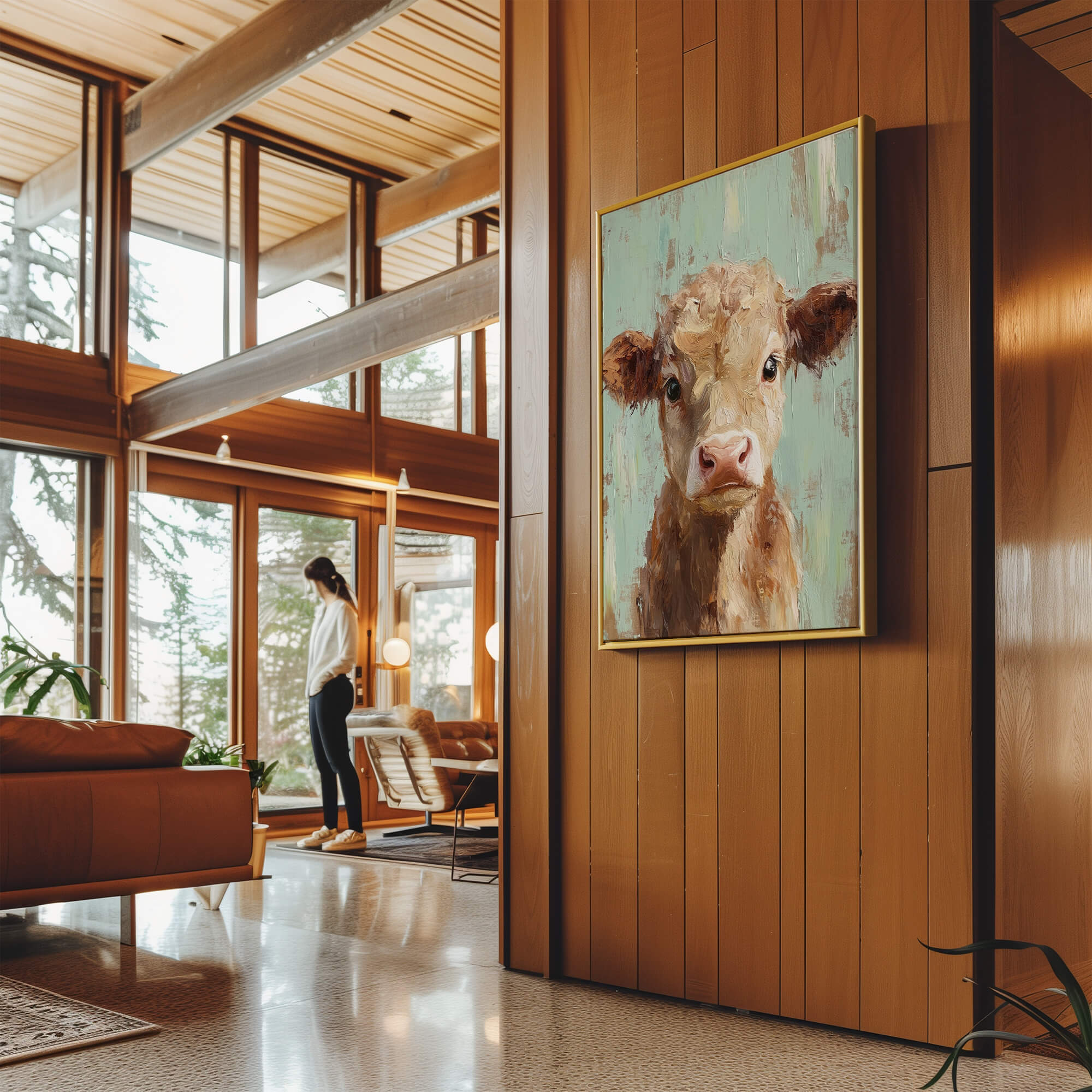 Pastel Calf Canvas Print Canvas Art Wildfrog Art