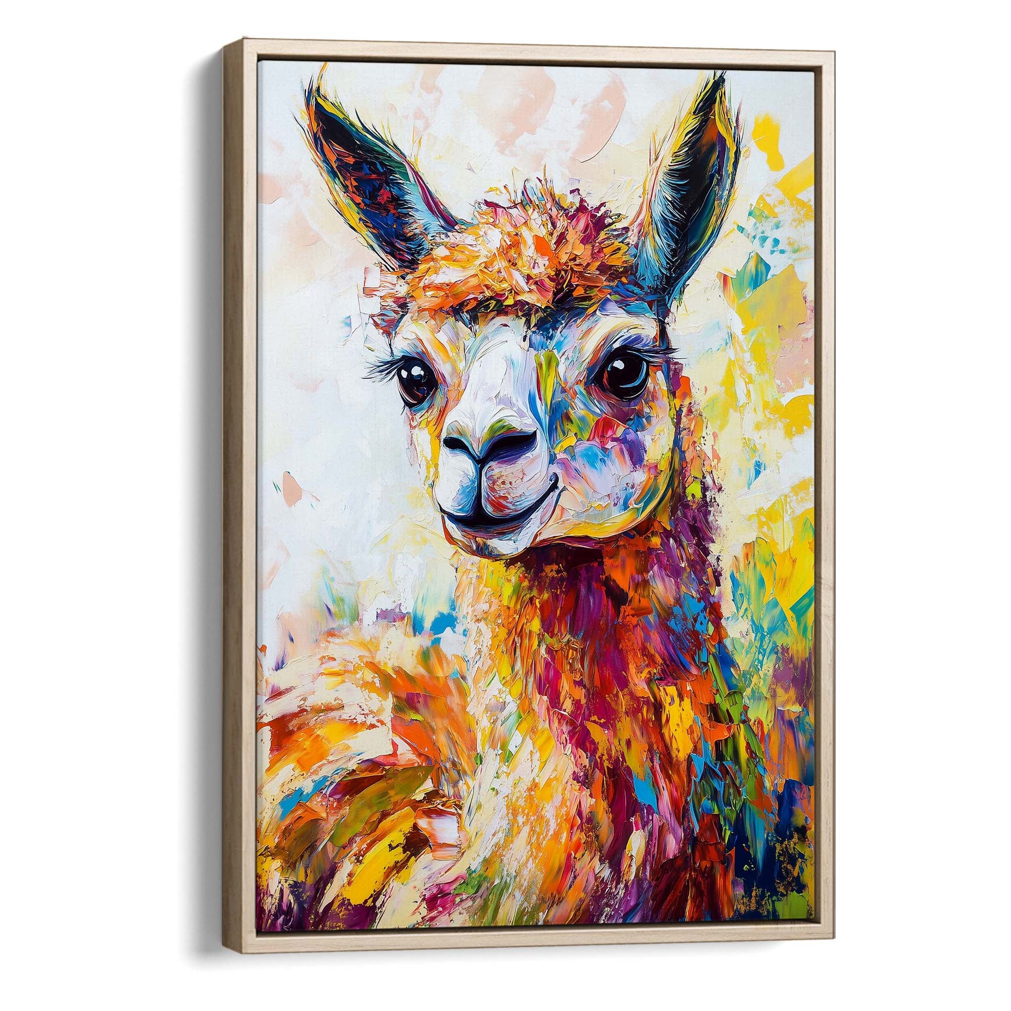 Patchwork Alpaca Canvas Print Canvas Art Wildfrog Art