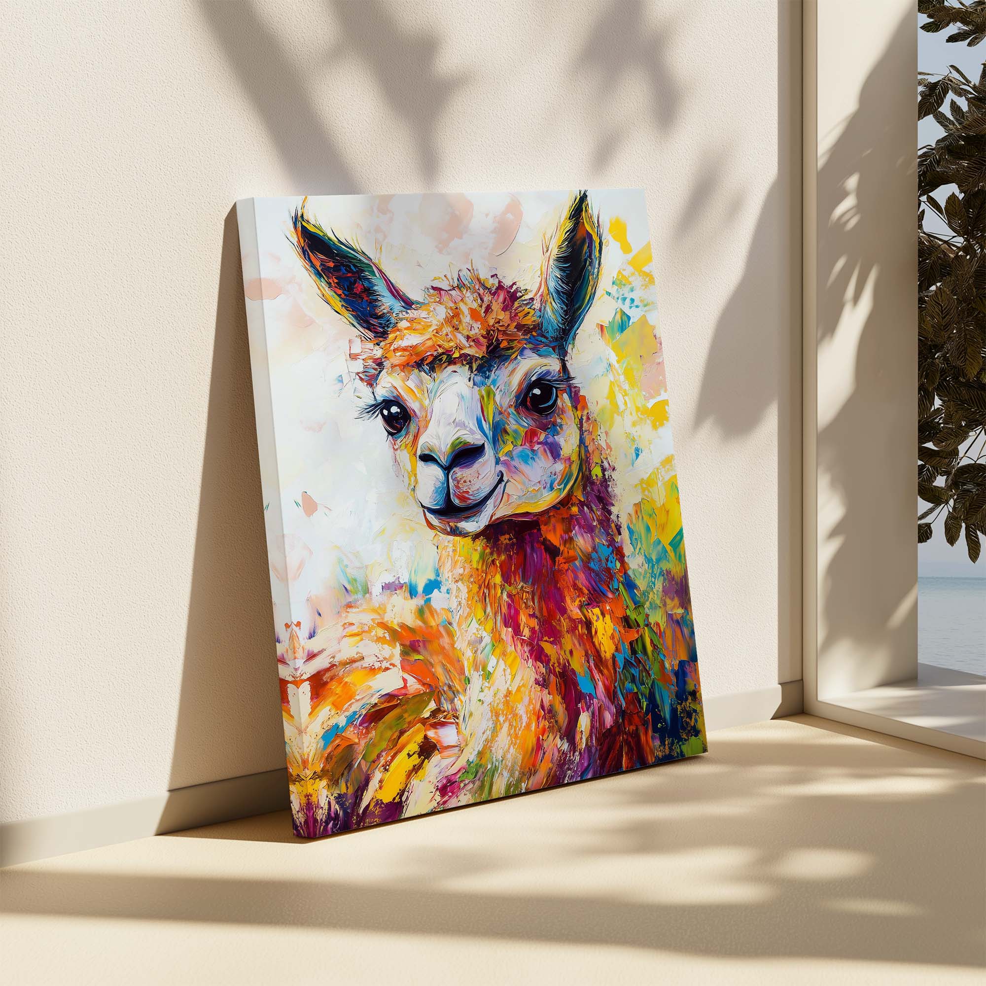Patchwork Alpaca Canvas Print Canvas Art Wildfrog Art