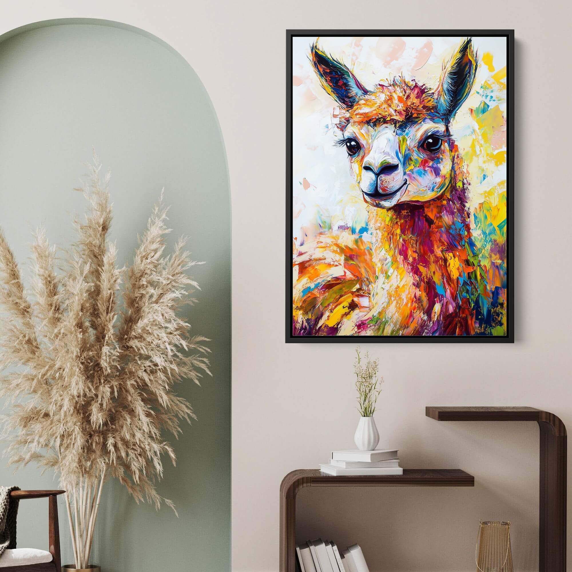Patchwork Alpaca Canvas Print Canvas Art Wildfrog Art