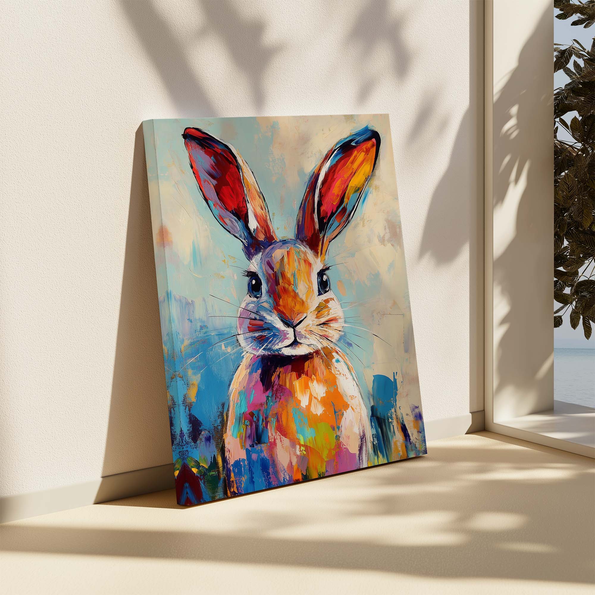 Patchwork Bunny Canvas Print Canvas Art Wildfrog Art