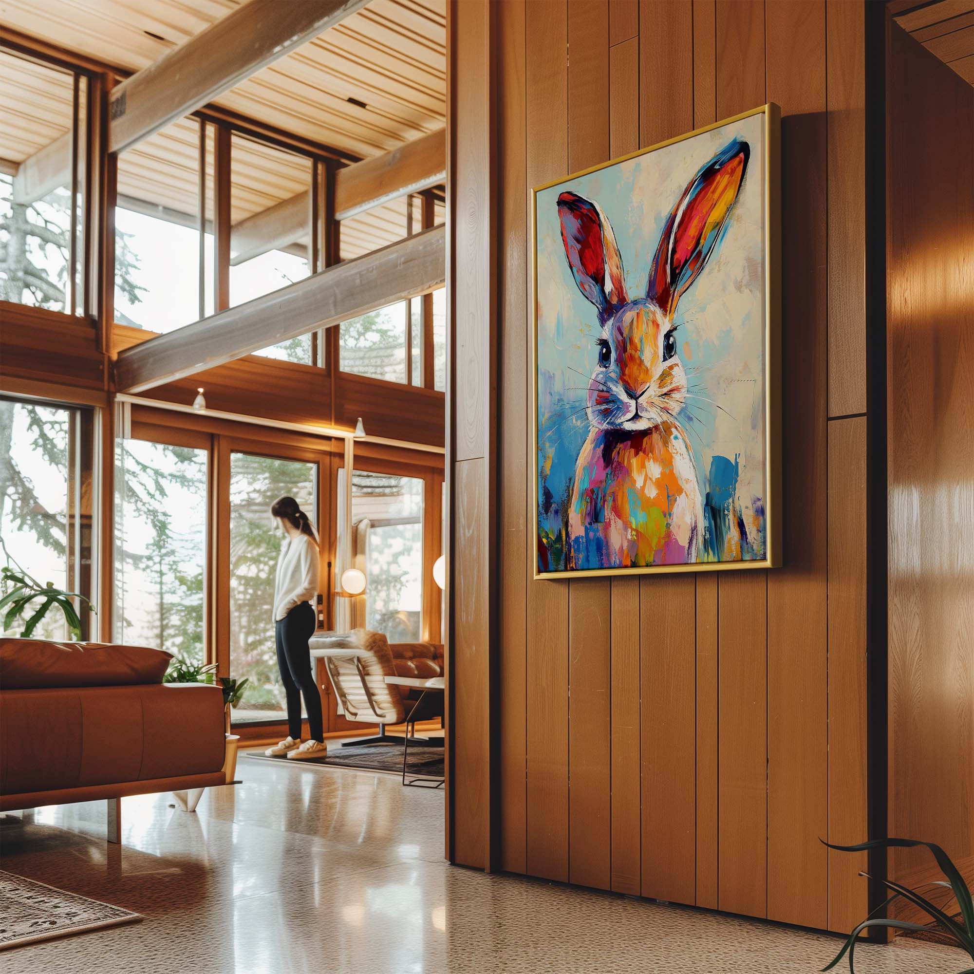 Patchwork Bunny Canvas Print Canvas Art Wildfrog Art