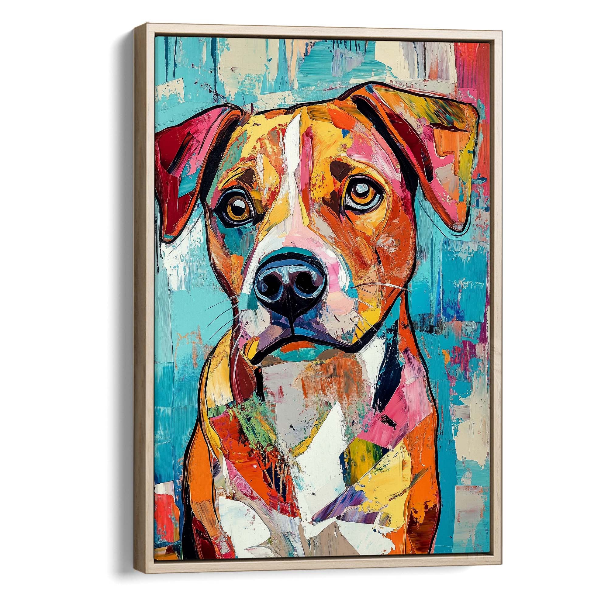 Patchwork Dog Canvas Print Canvas Art Wildfrog Art