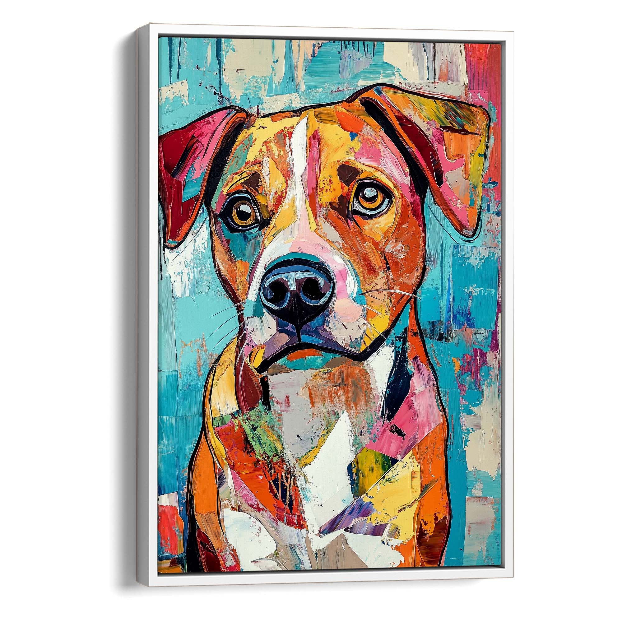 Patchwork Dog Canvas Print Canvas Art Wildfrog Art
