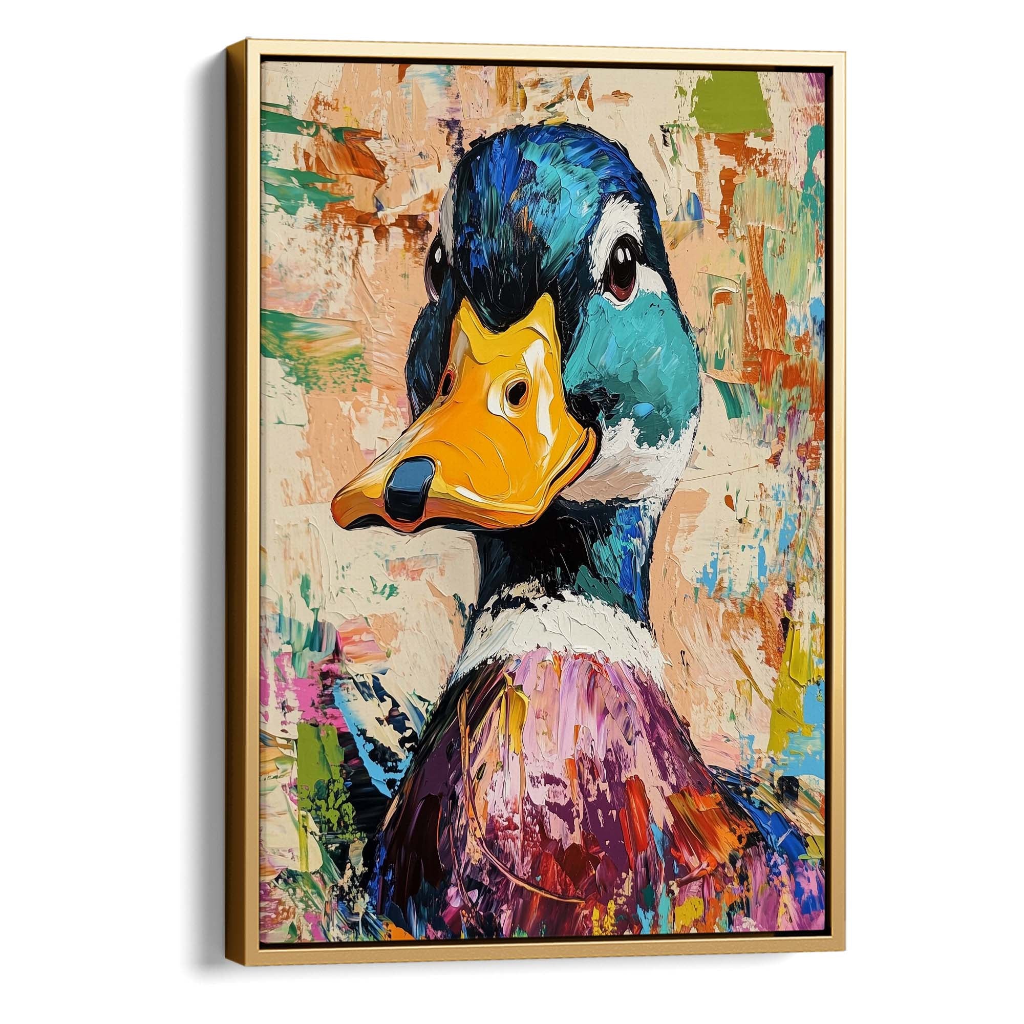 Patchwork Duck Canvas Print Canvas Art Wildfrog Art