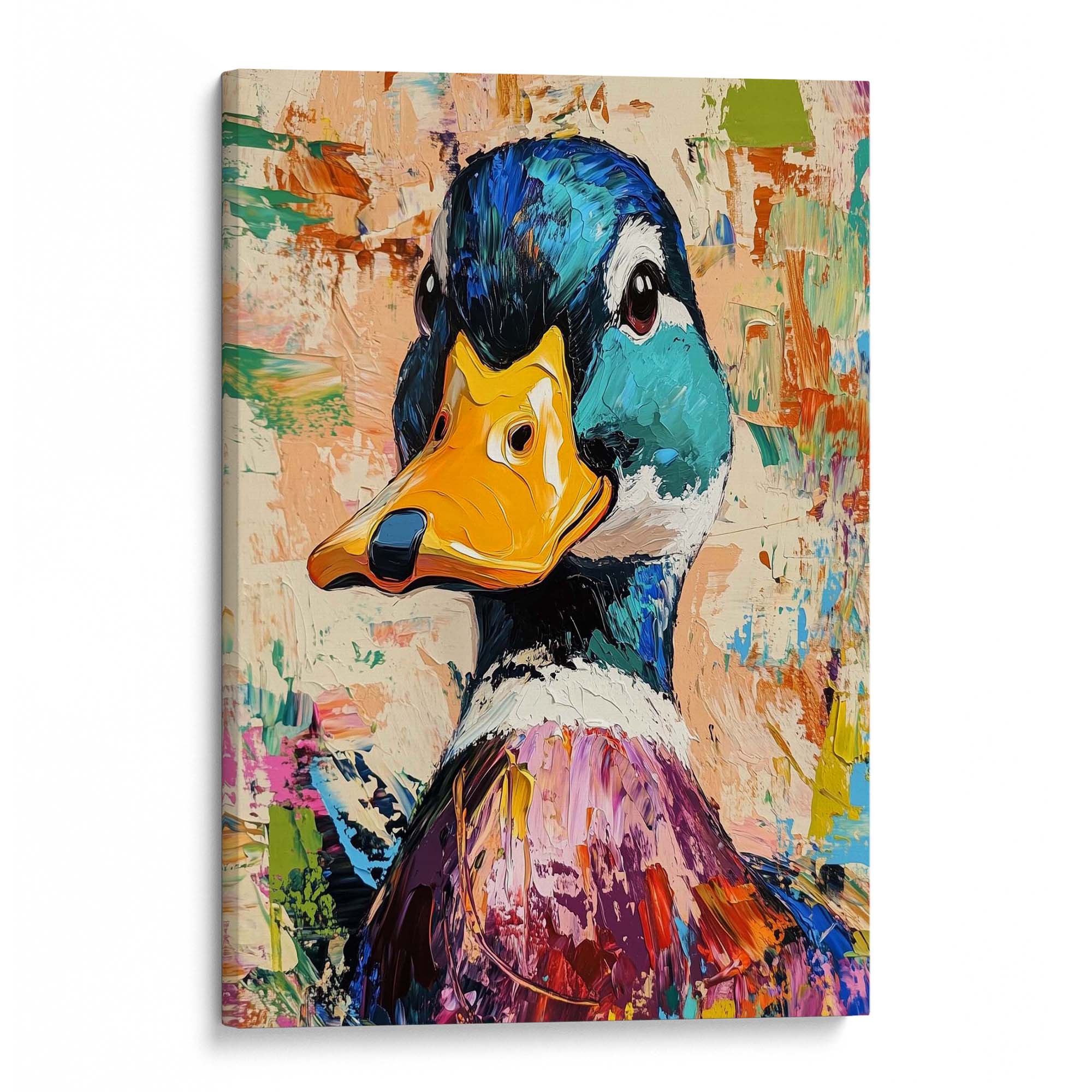 Patchwork Duck Canvas Print Canvas Art Wildfrog Art