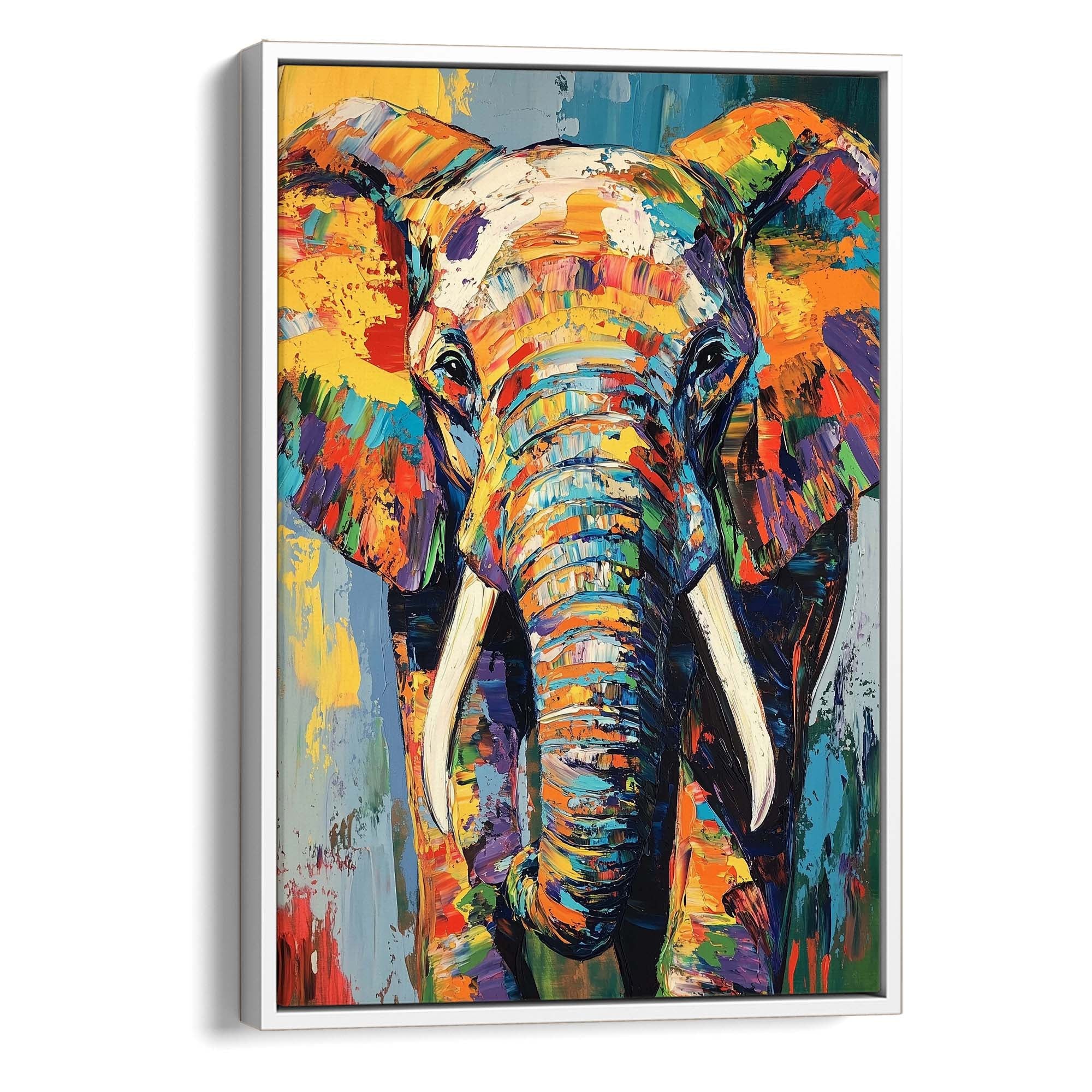 Patchwork Elephant Canvas Print Canvas Art Wildfrog Art