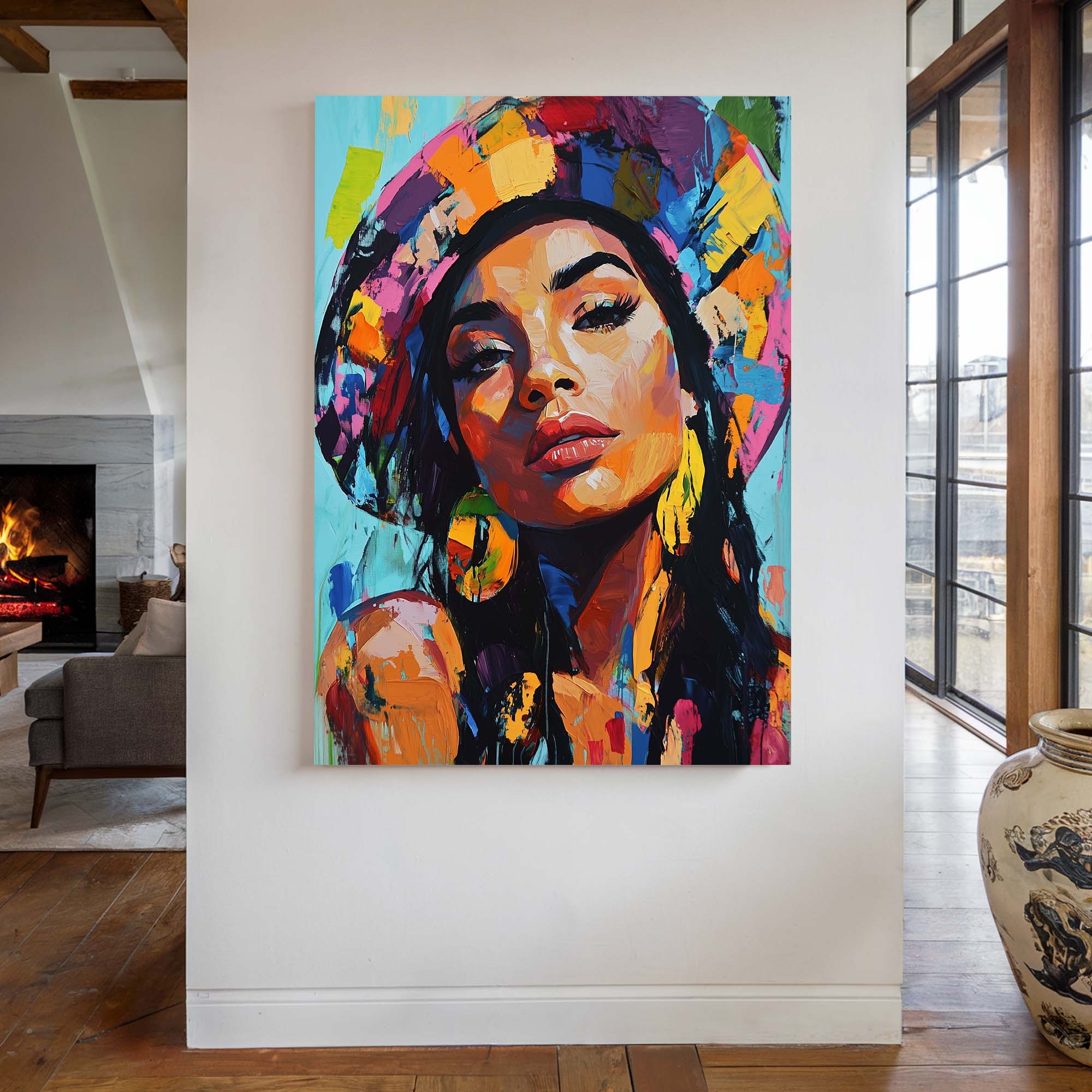 Patchwork Fashionista Canvas Print Canvas Art Wildfrog Art