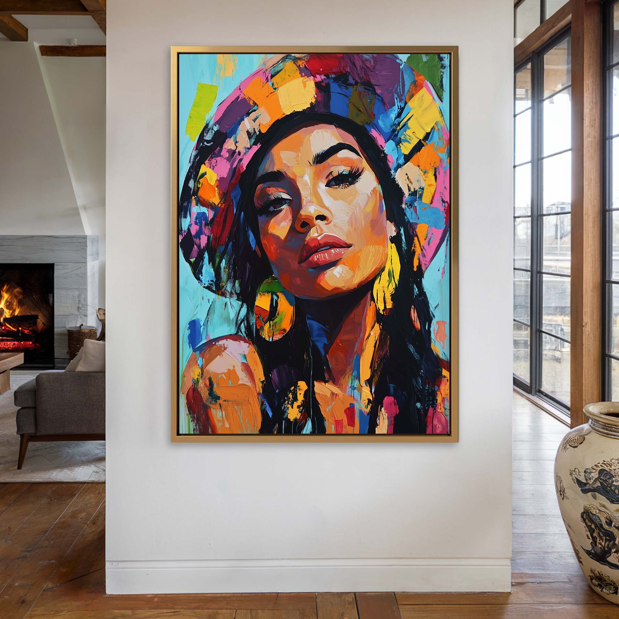 Patchwork Fashionista Canvas Print Canvas Art Wildfrog Art