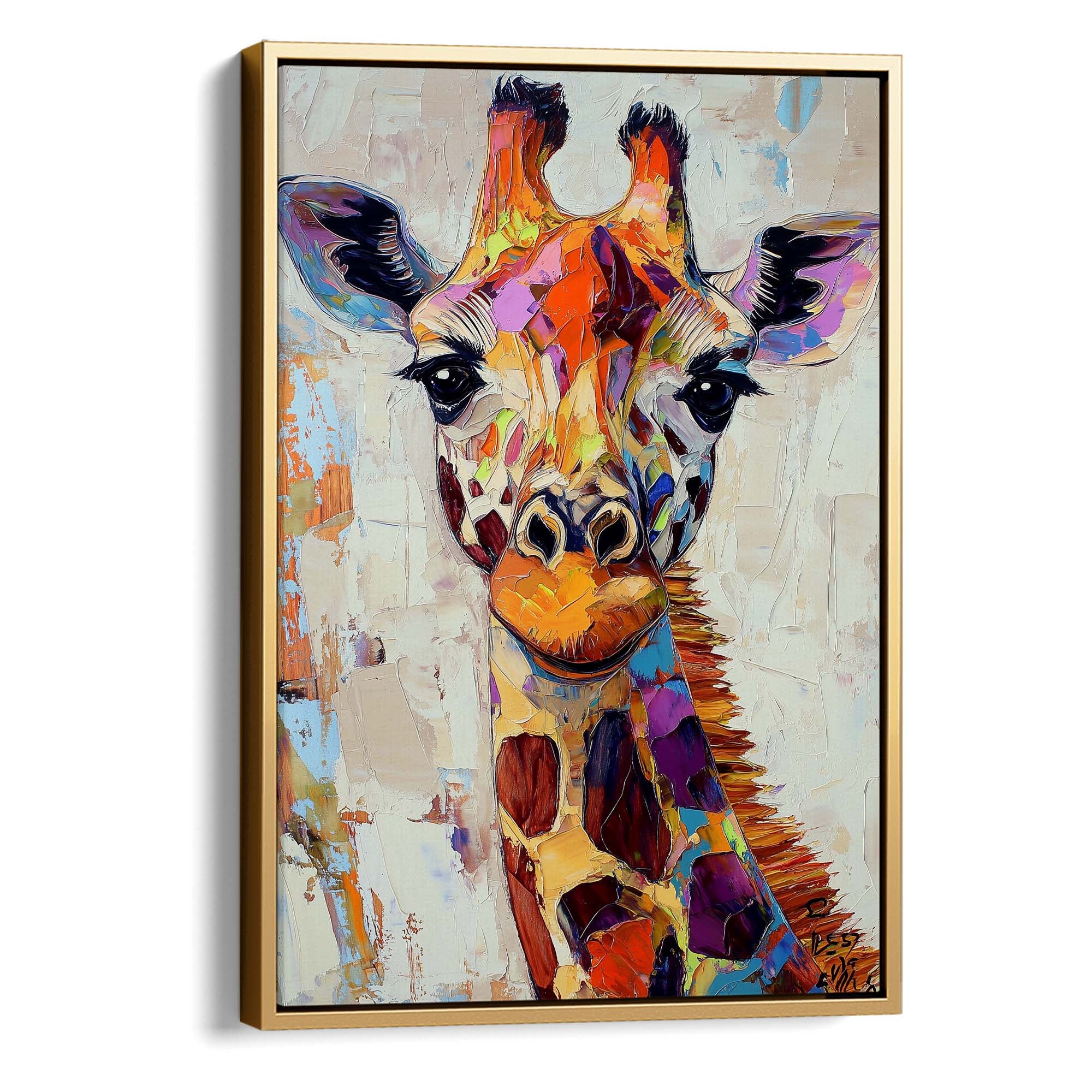 Patchwork Giraffe Canvas Print Canvas Art Wildfrog Art