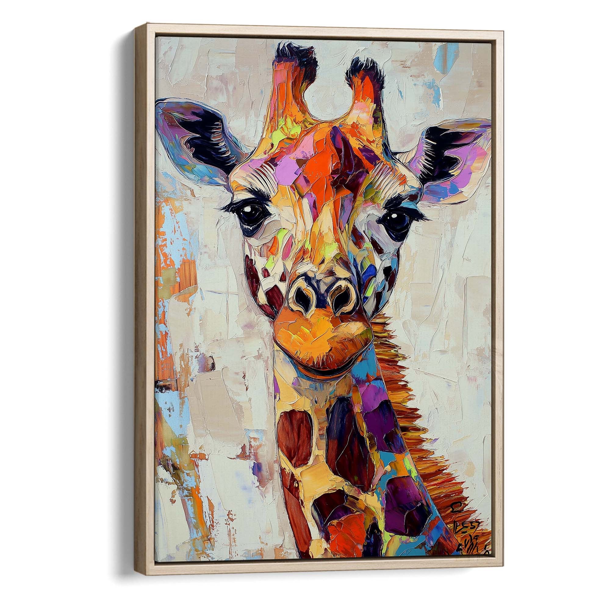 Patchwork Giraffe Canvas Print Canvas Art Wildfrog Art