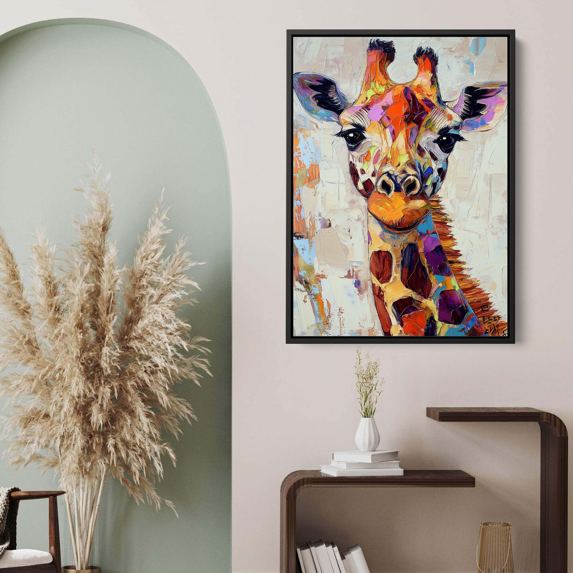 Patchwork Giraffe Canvas Print Canvas Art Wildfrog Art