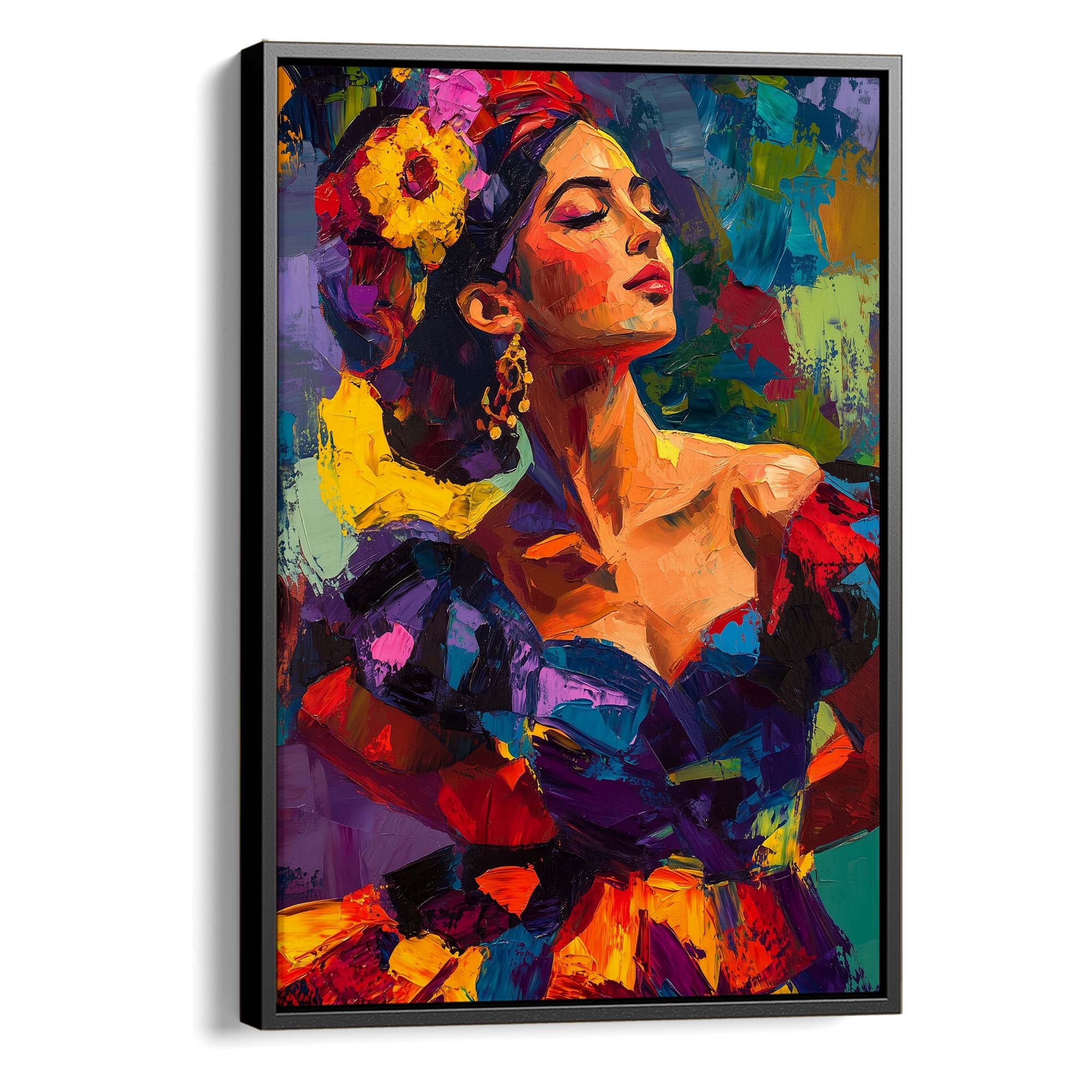 Patchwork Lady Canvas Print Canvas Art Wildfrog Art