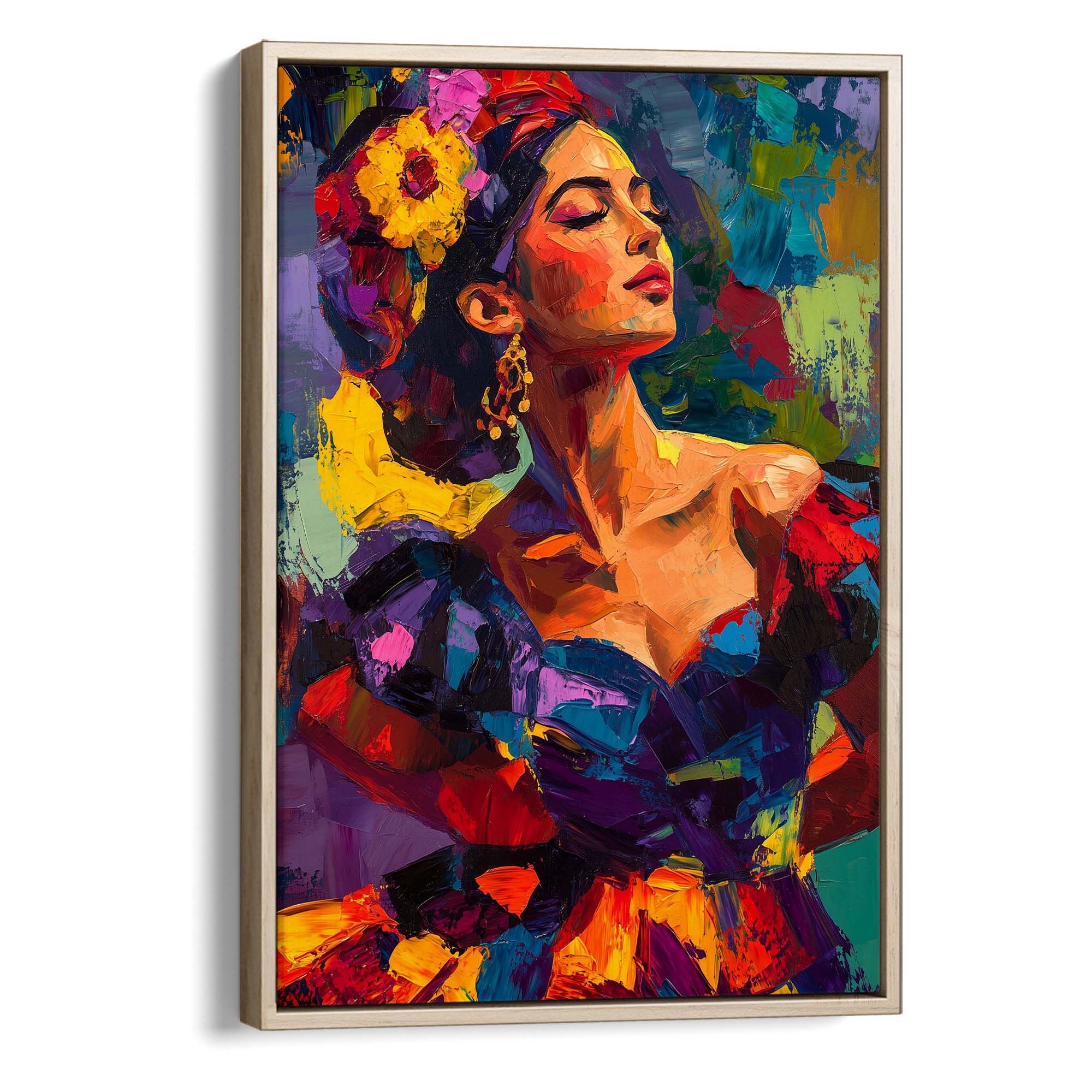 Patchwork Lady Canvas Print Canvas Art Wildfrog Art
