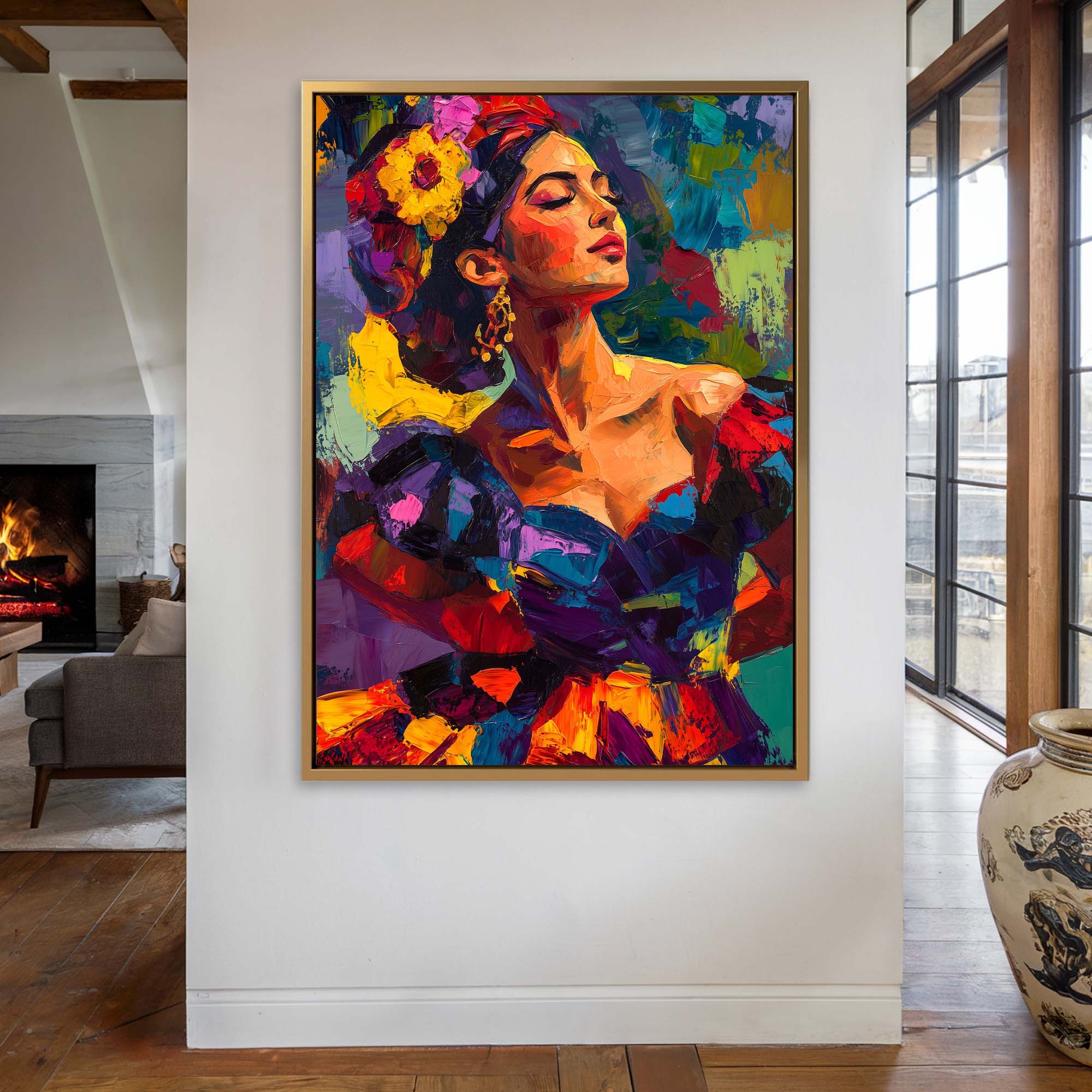 Patchwork Lady Canvas Print Canvas Art Wildfrog Art