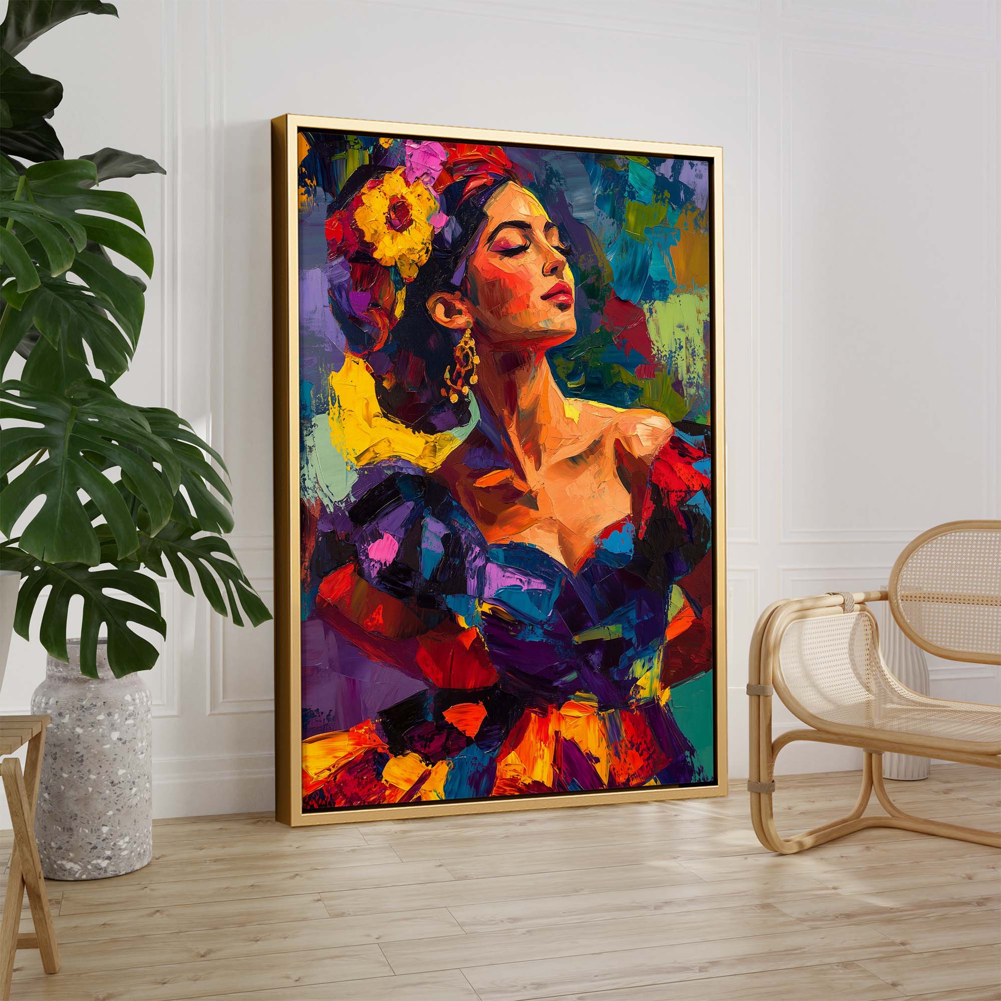 Patchwork Lady Canvas Print Canvas Art Wildfrog Art