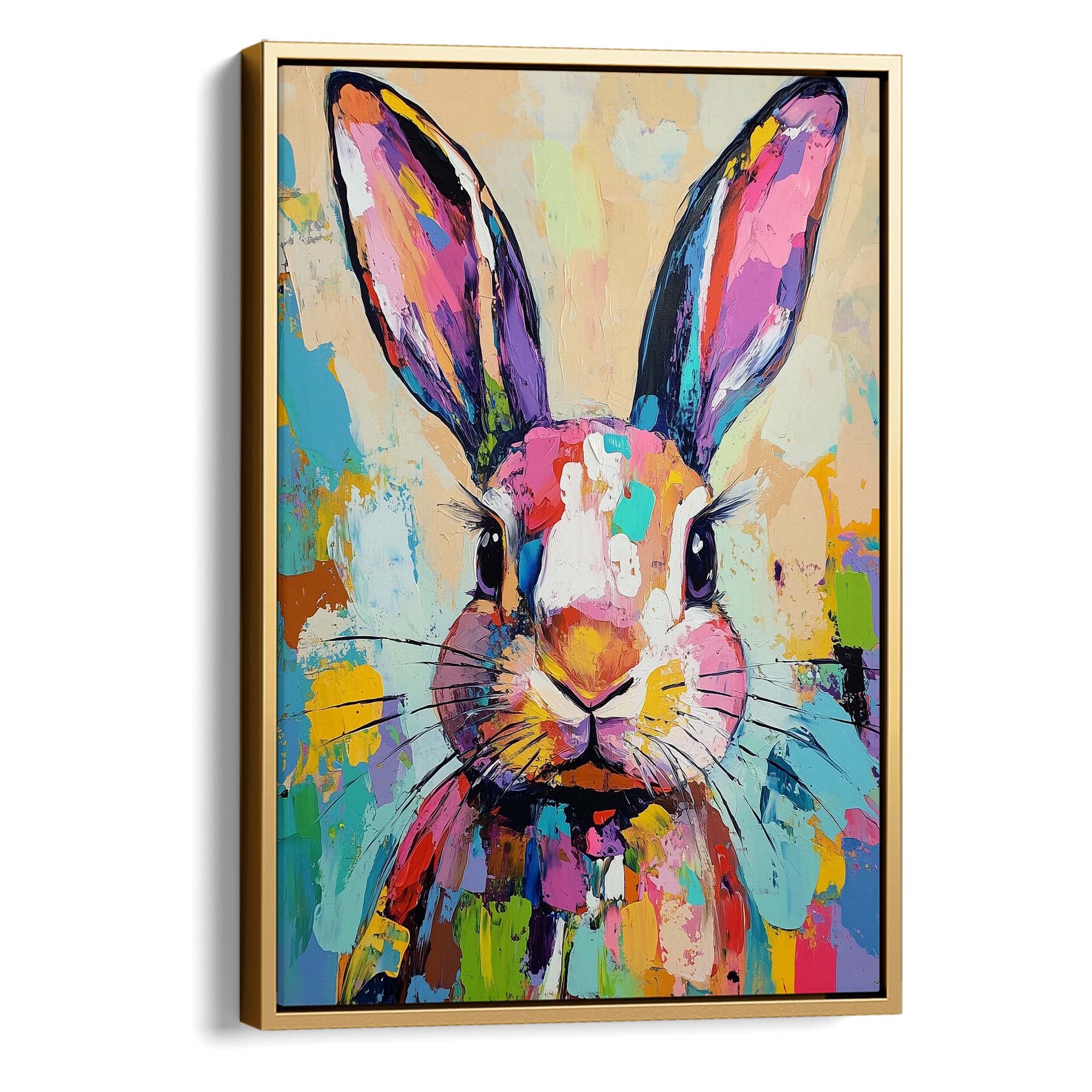 Patchwork Rabbit Canvas Print Canvas Art Wildfrog Art