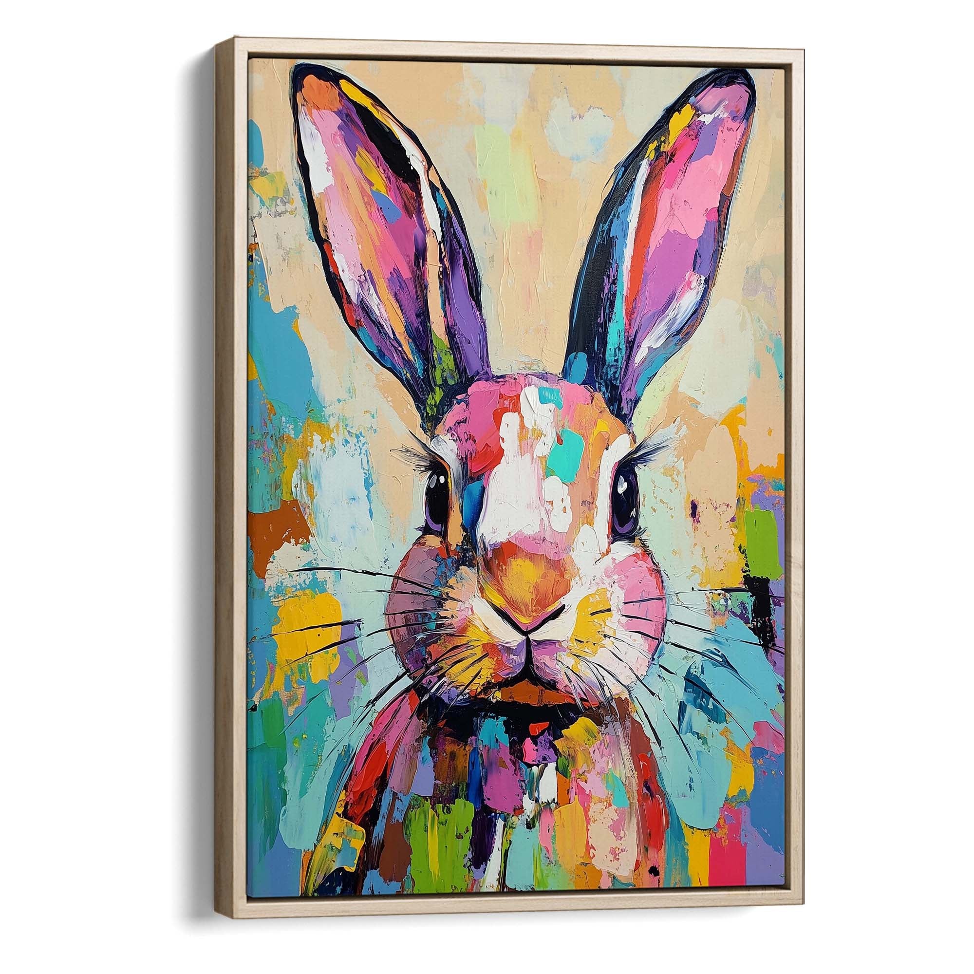 Patchwork Rabbit Canvas Print Canvas Art Wildfrog Art