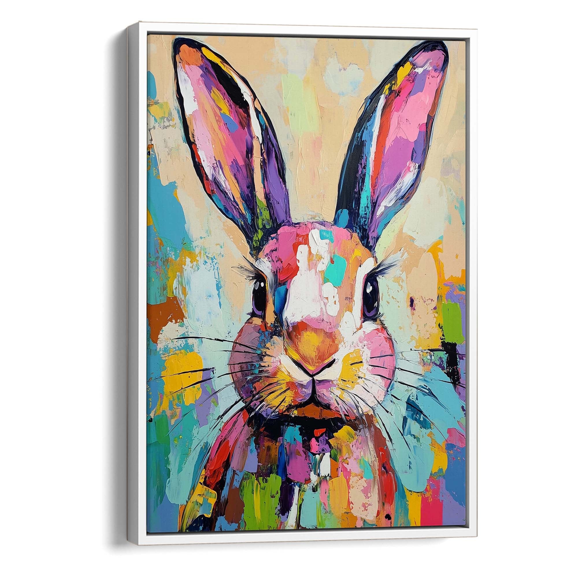 Patchwork Rabbit Canvas Print Canvas Art Wildfrog Art