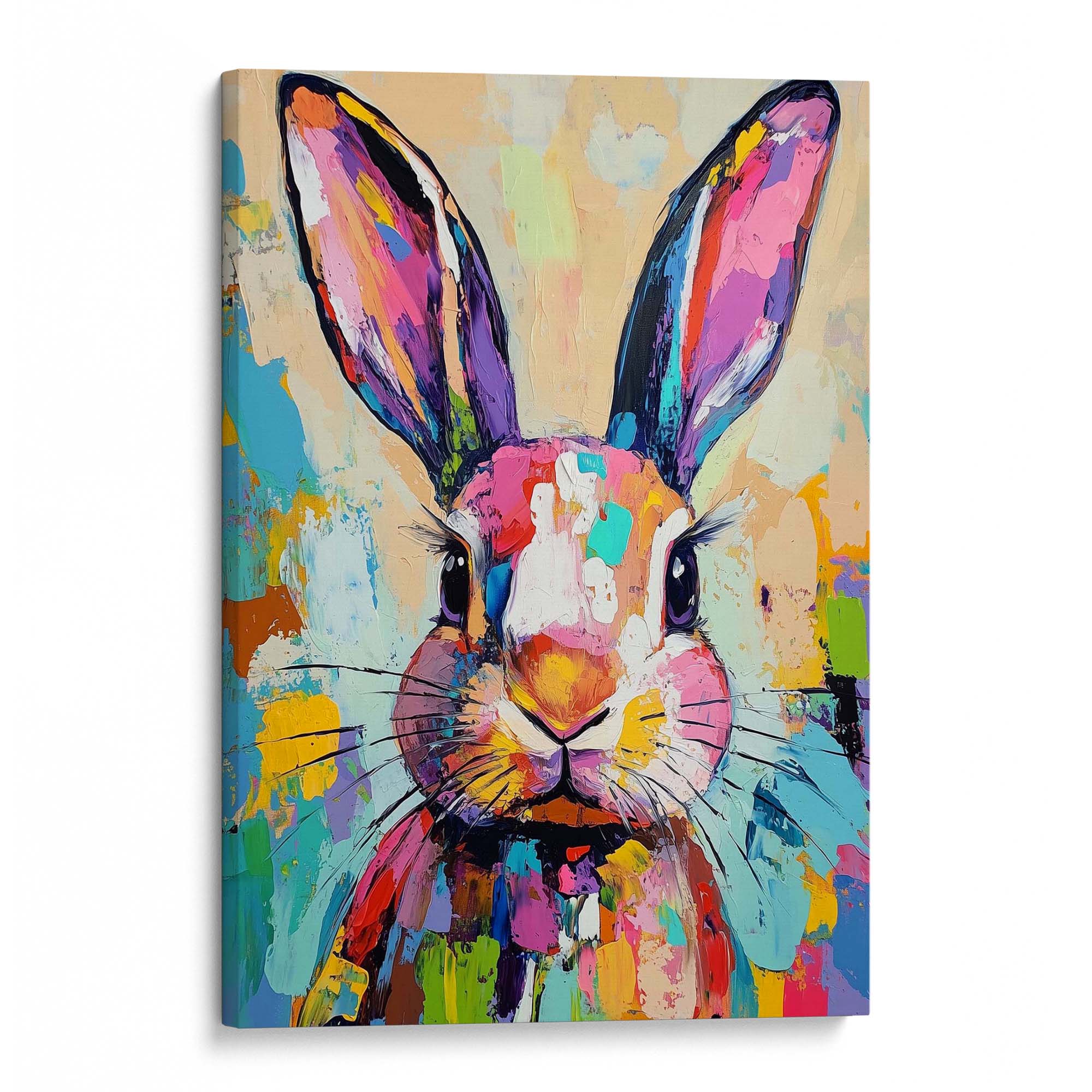 Patchwork Rabbit Canvas Print Canvas Art Wildfrog Art
