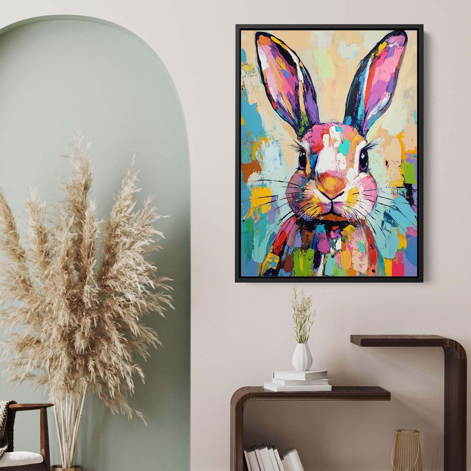 Patchwork Rabbit Canvas Print Canvas Art Wildfrog Art
