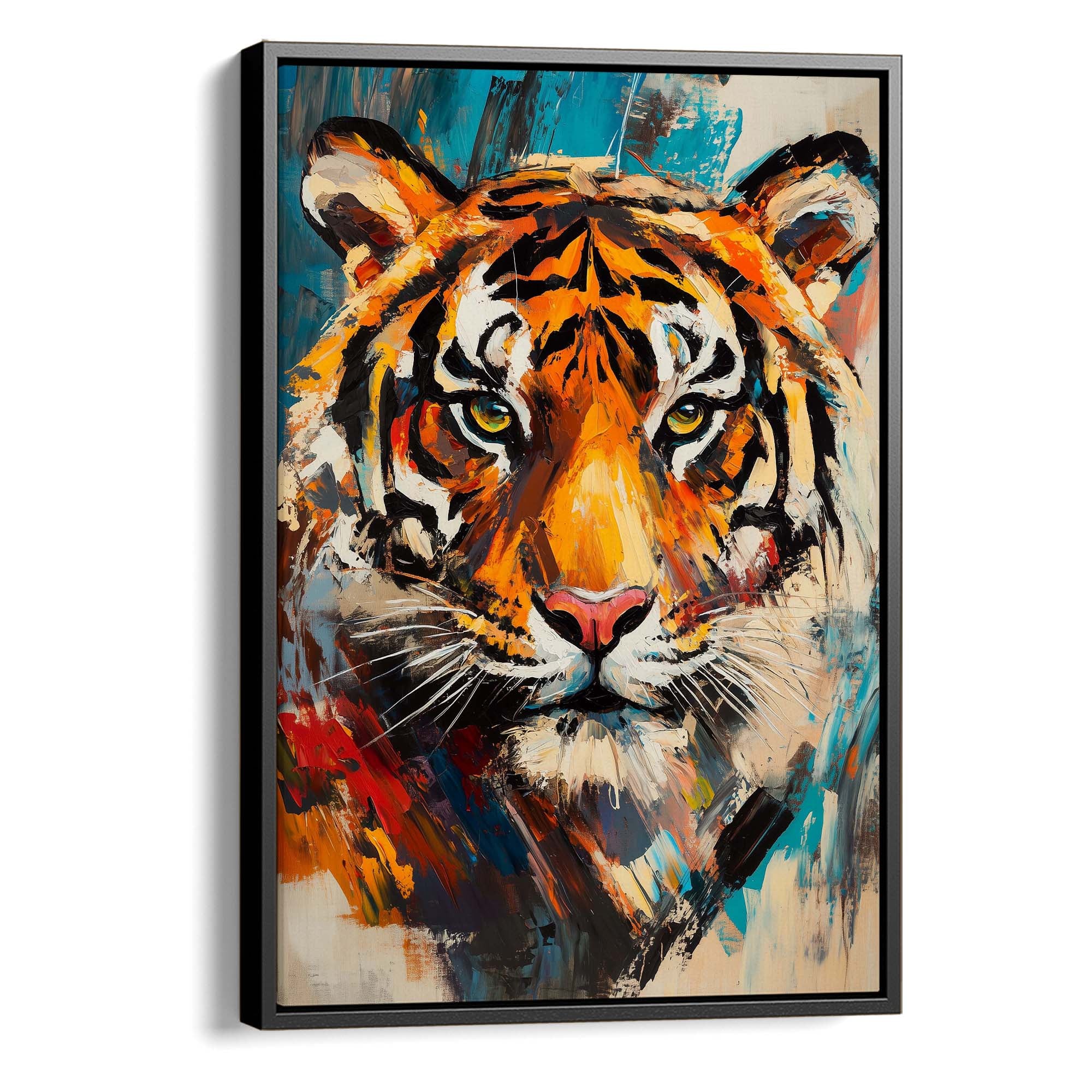 Patchwork Tiger Canvas Print Canvas Art Wildfrog Art