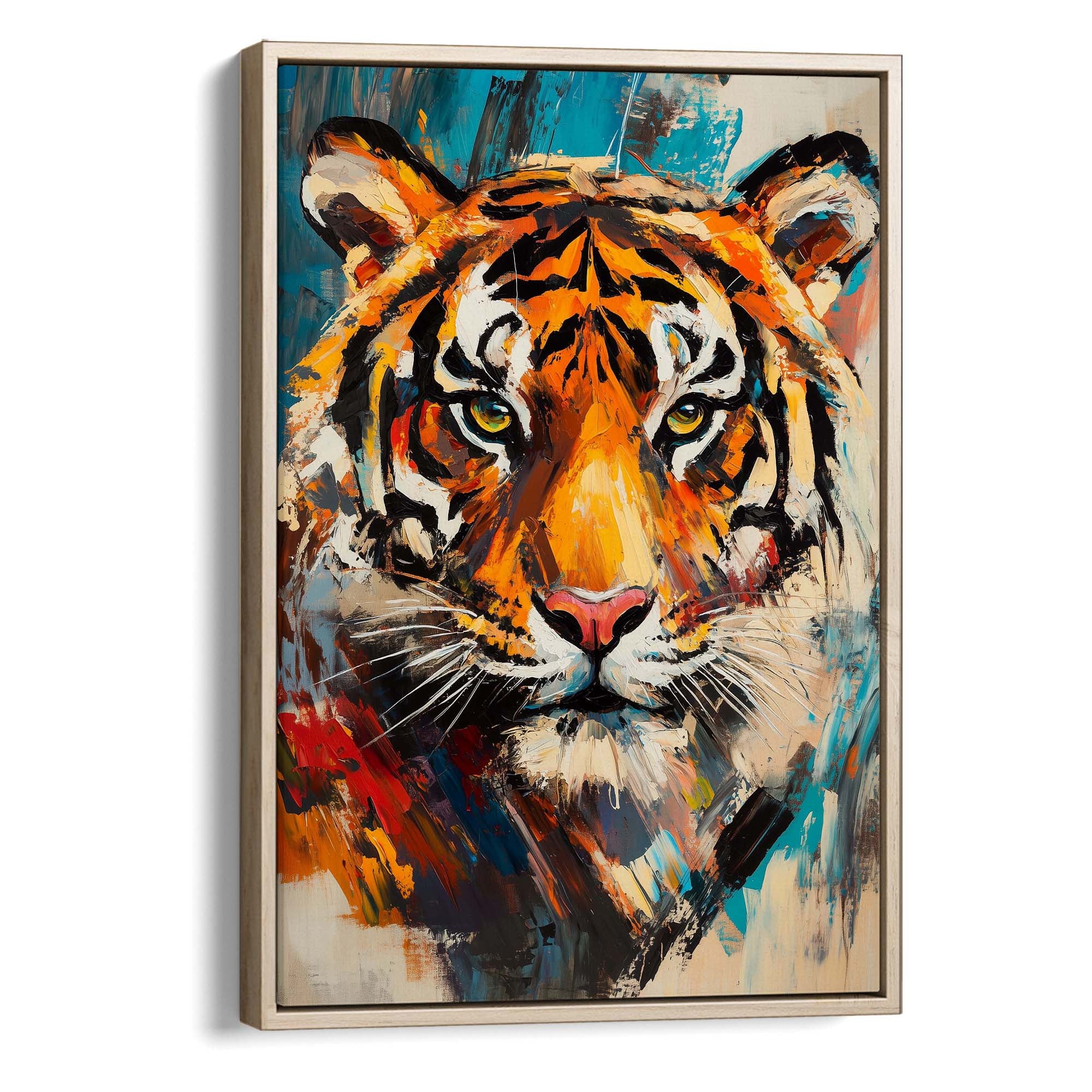 Patchwork Tiger Canvas Print Canvas Art Wildfrog Art