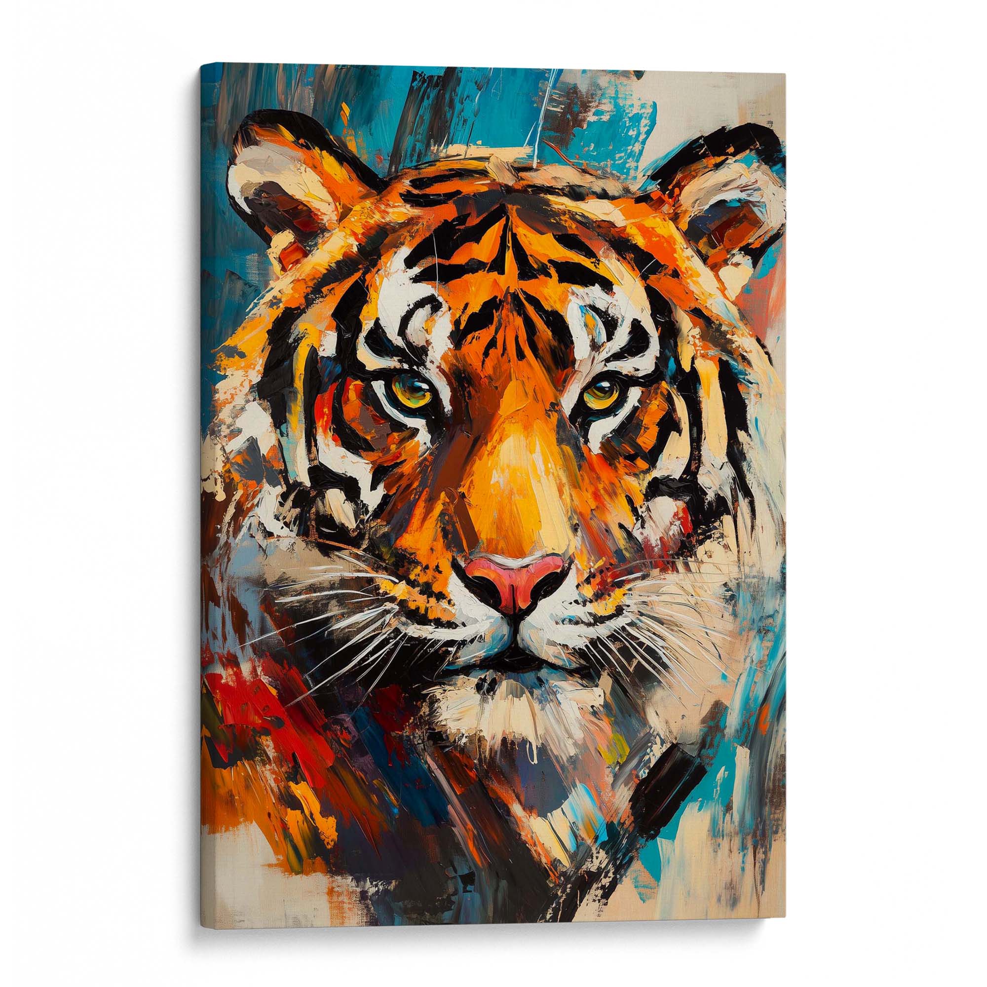 Patchwork Tiger Canvas Print Canvas Art Wildfrog Art