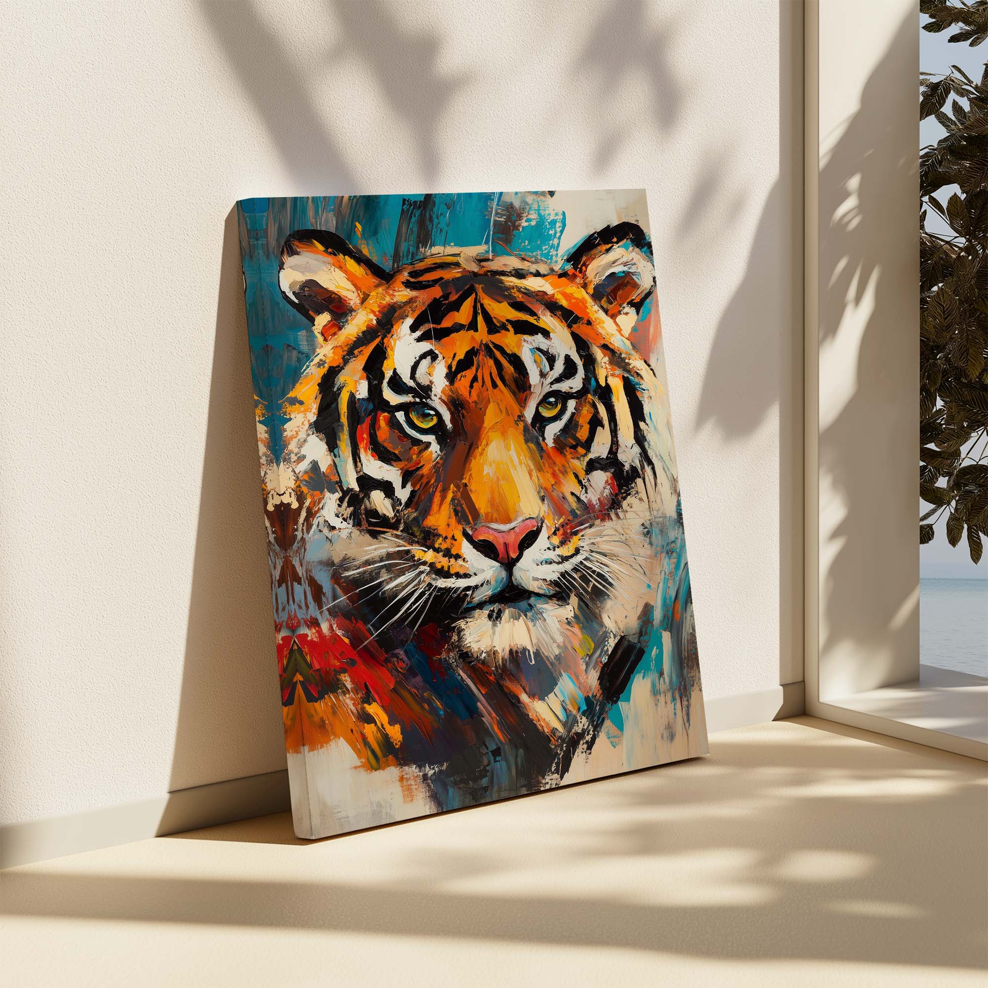 Patchwork Tiger Canvas Print Canvas Art Wildfrog Art
