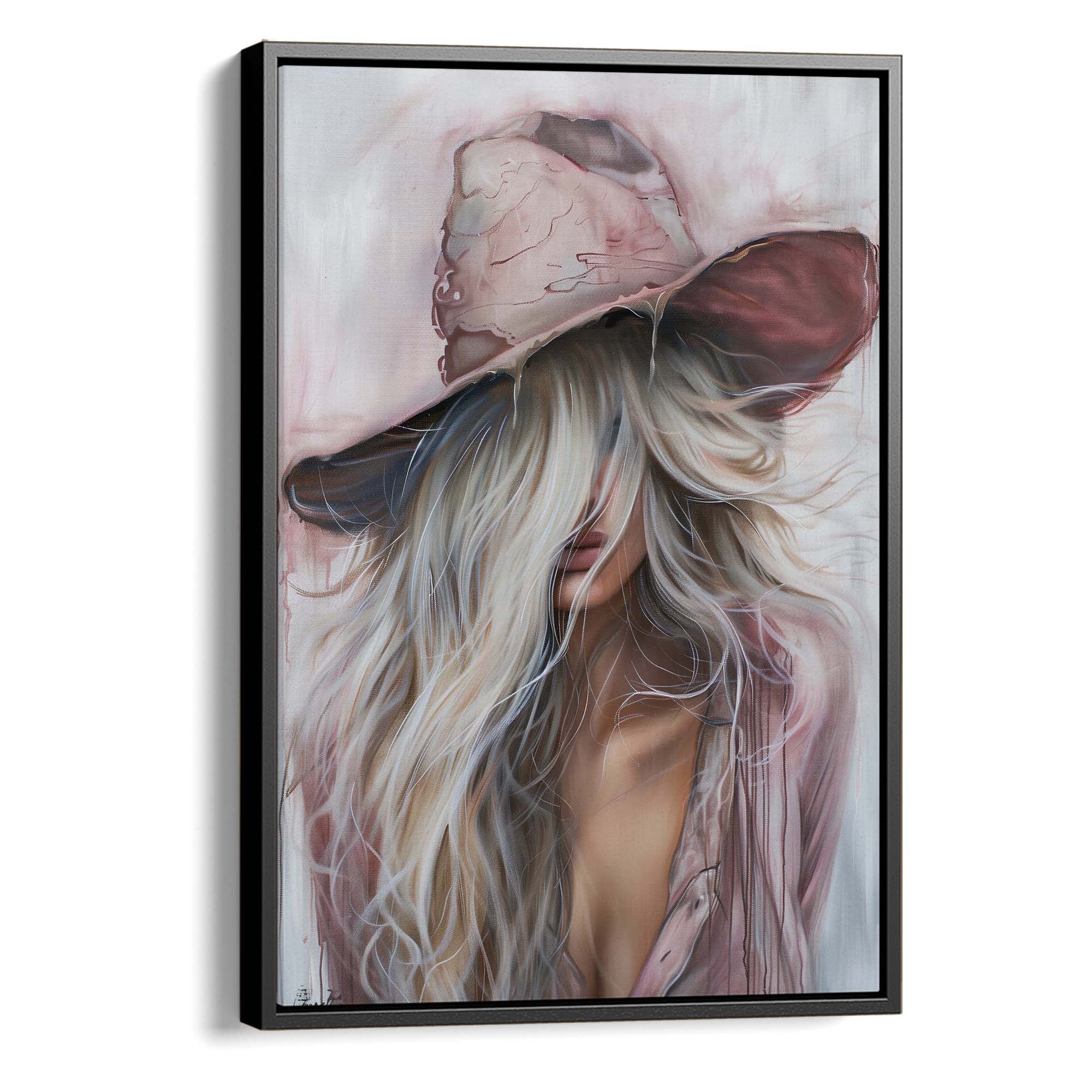 Pink Western Girl Canvas Print